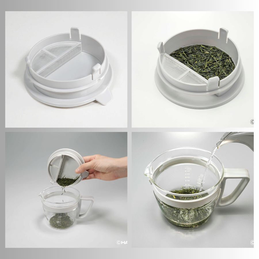 Bình trà thủy tinh chịu nhiệt nắp lưới lọc đa năng Hario Easy Tea Pot ...