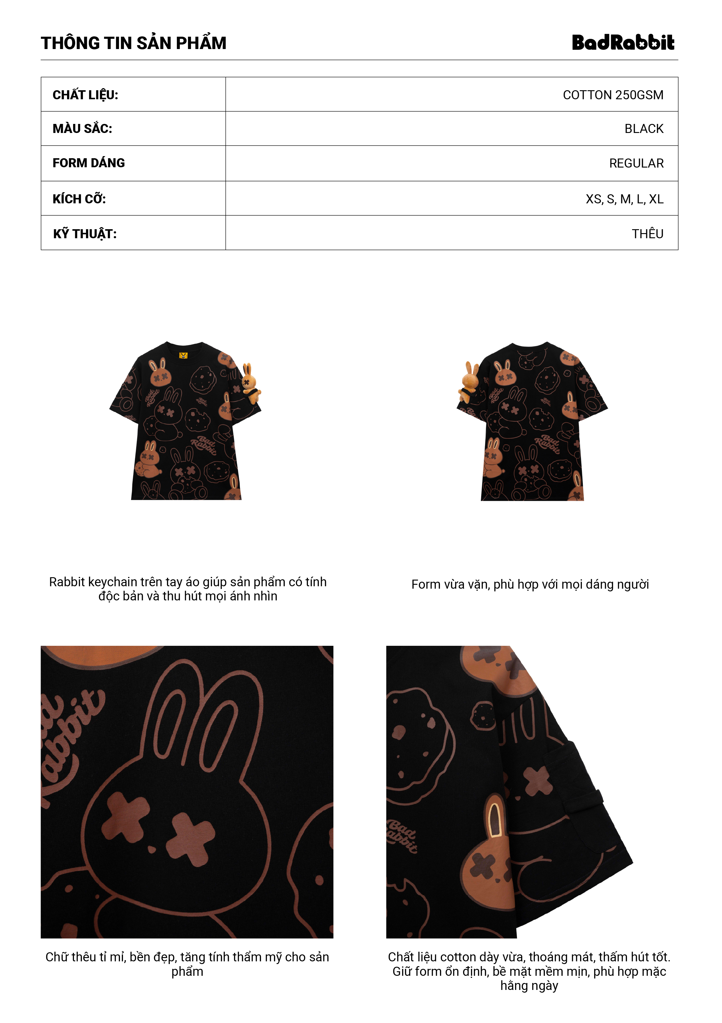 ÁO THUN UNISEX - COOKIE RABBIT TEE - LOCAL BRAND CHÍNH HÃNG - BAD ...