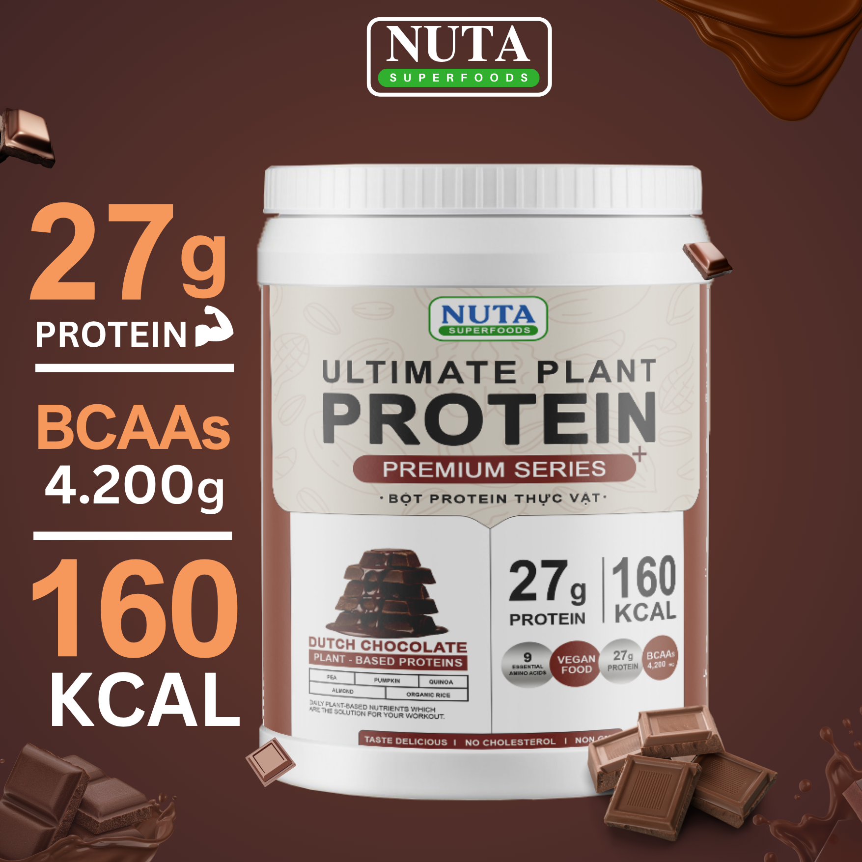 Bột Protein Thực Vật NUTA SUPERFOODS 800G | Shopee Việt Nam