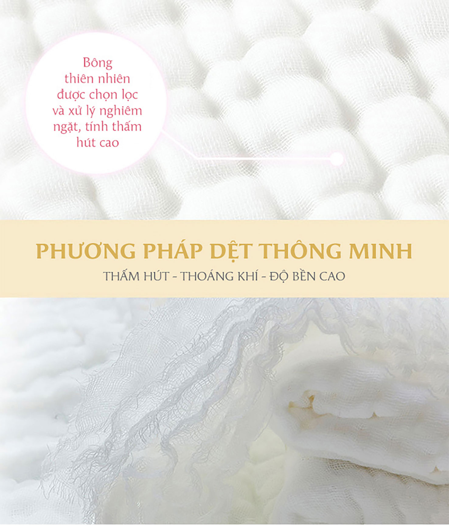 Mô tả Khăn lau mặt L'Ange chất liệu vải bông 9 lớp 22x22cm cho bé (set 3 cái) - 4