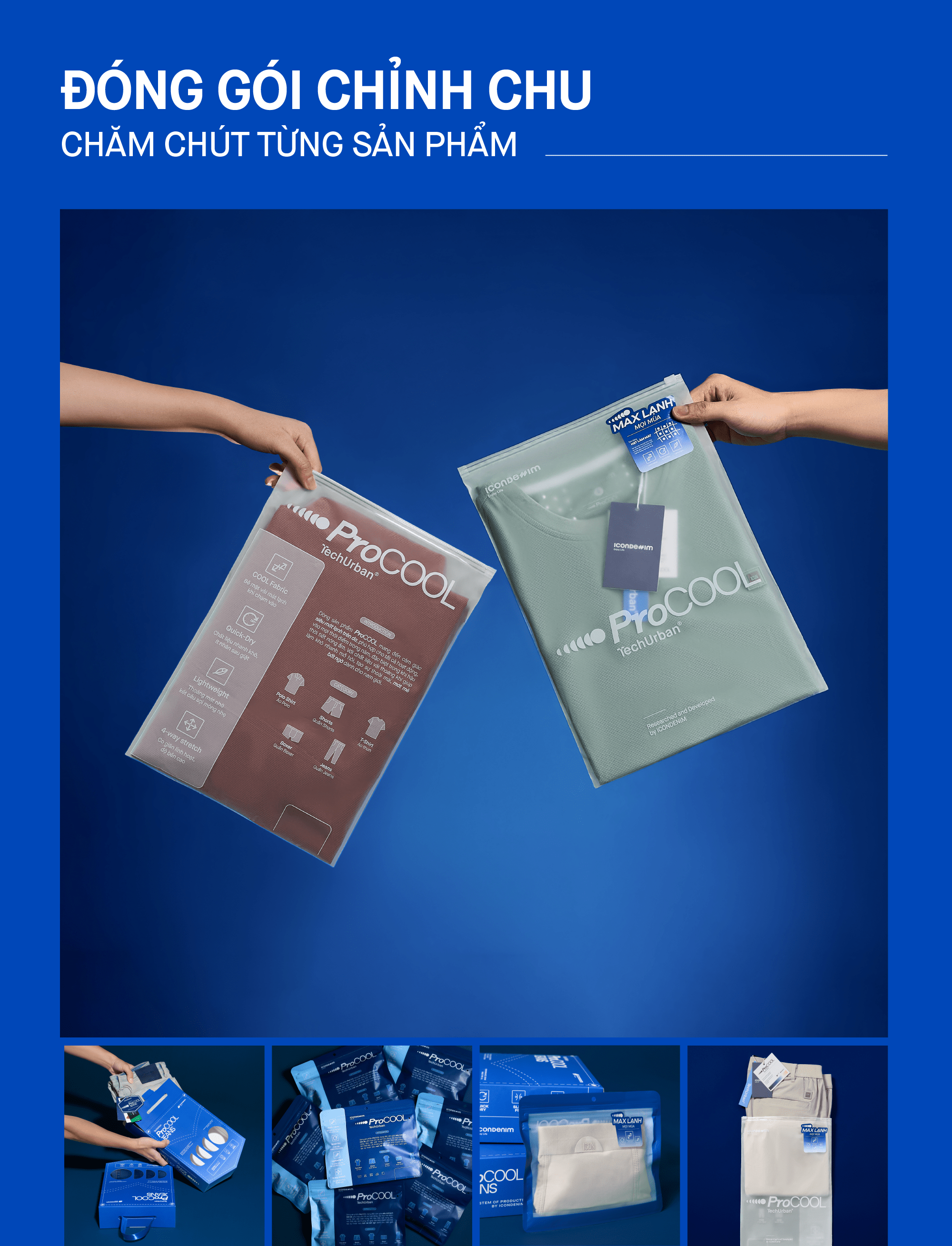 Mô tả Áo polo nam PROCOOL ICONDENIM form slim-fit, công nghệ hạt làm mát thoáng khí, co giãn 4 chiều, vải mịn ít nhăn PLID0153 - 4