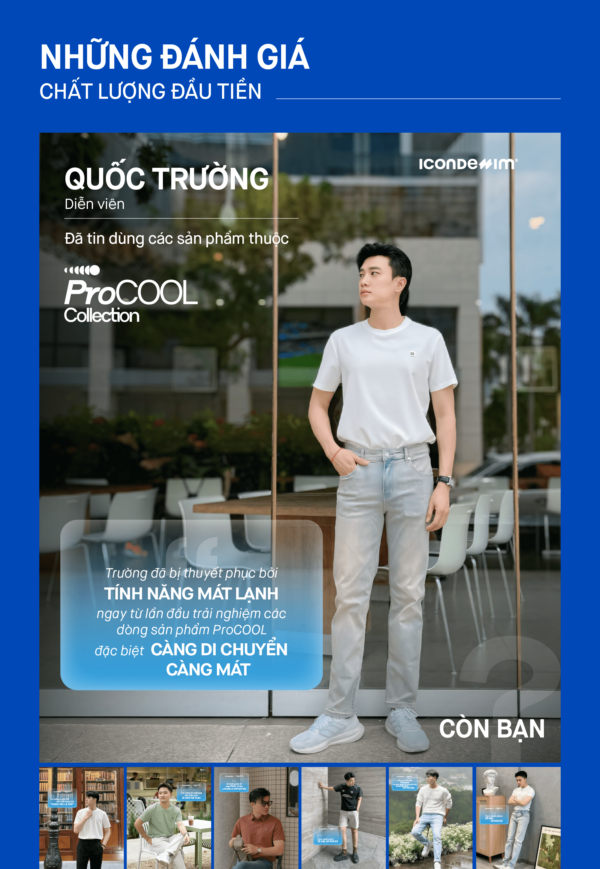 Mô tả Áo polo nam PROCOOL ICONDENIM form slim-fit, công nghệ hạt làm mát thoáng khí, co giãn 4 chiều, vải mịn ít nhăn PLID0153 - 5