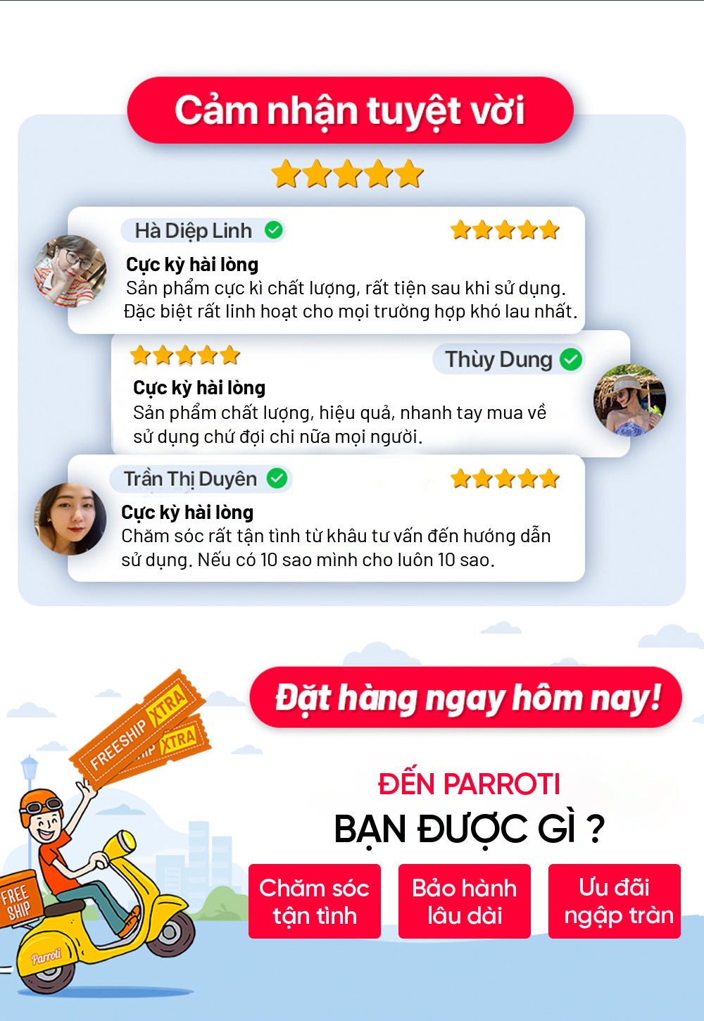Cây lau kính cán dài Parroti Shiny SN01