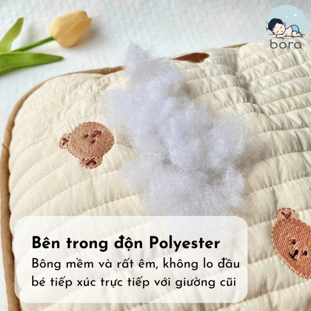 Mô tả Gối Điều Hoà IQKAO Chất Liệu Tencel Cao Cấp – Mát, Thấm Hút Tốt, Dịu Êm Cho Làn Da Nhạy Cảm Của Bé - 3