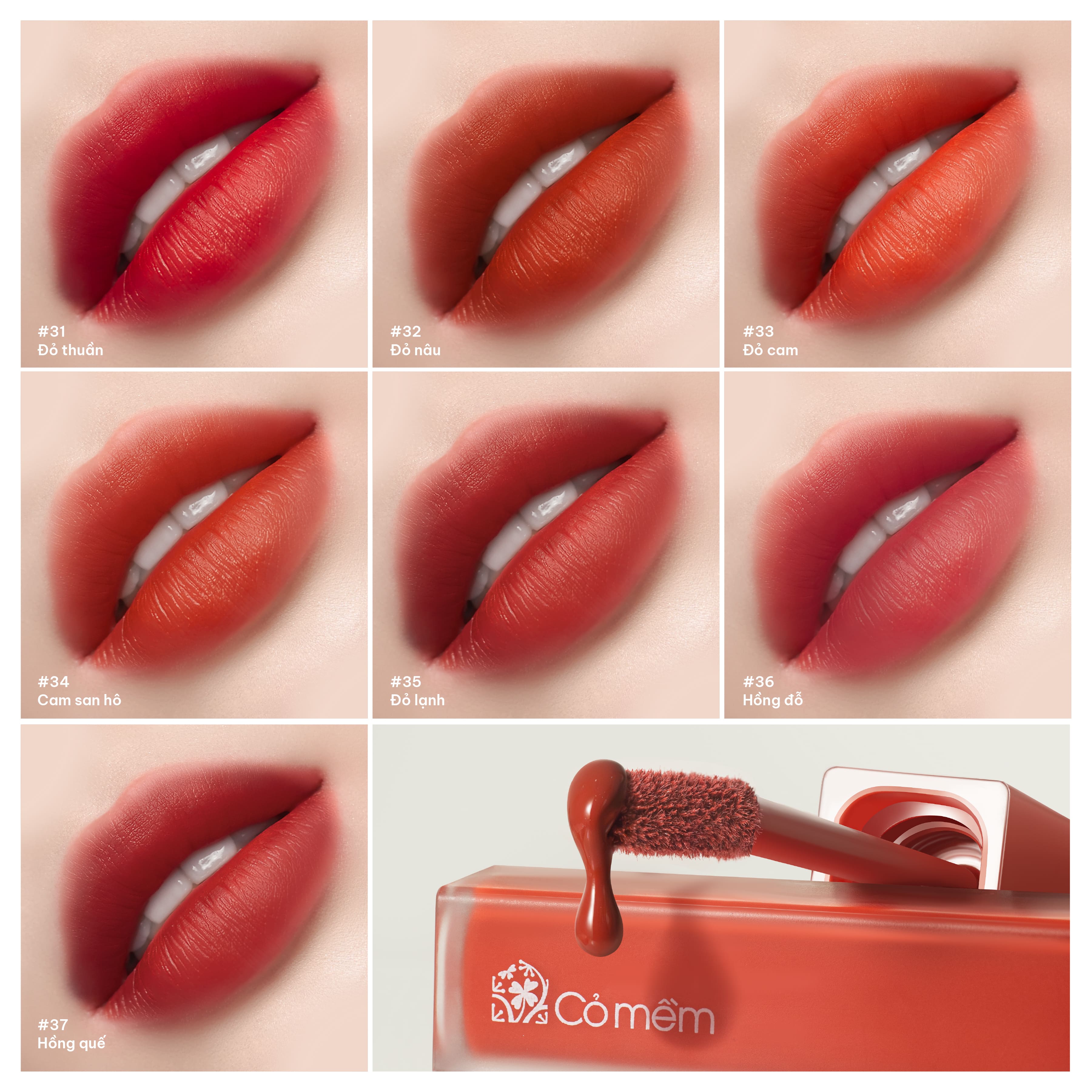 Mô tả Son Kem Nhung Lì Mượt Không Silicone Cỏ Mềm Bền Màu An Toàn Từ Thiên Nhiên 5g - 1
