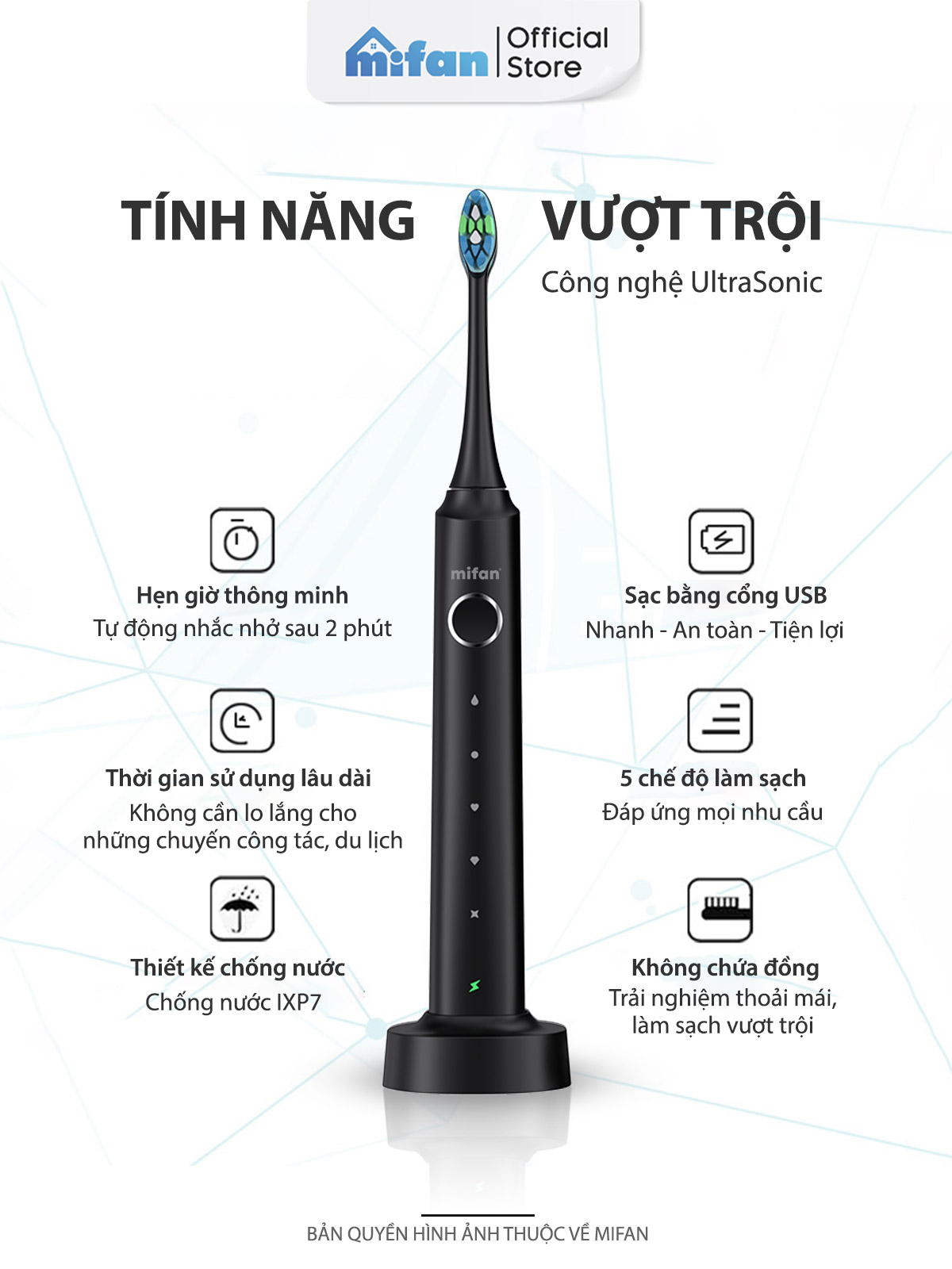Pin bàn chải MIFAN Sonic X5