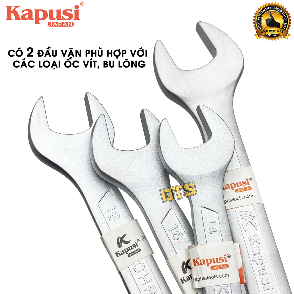 Cờ lê vòng miệng thép CR-V đúc nguyên khối Kapusi đủ size 6-32mm | Clê ...