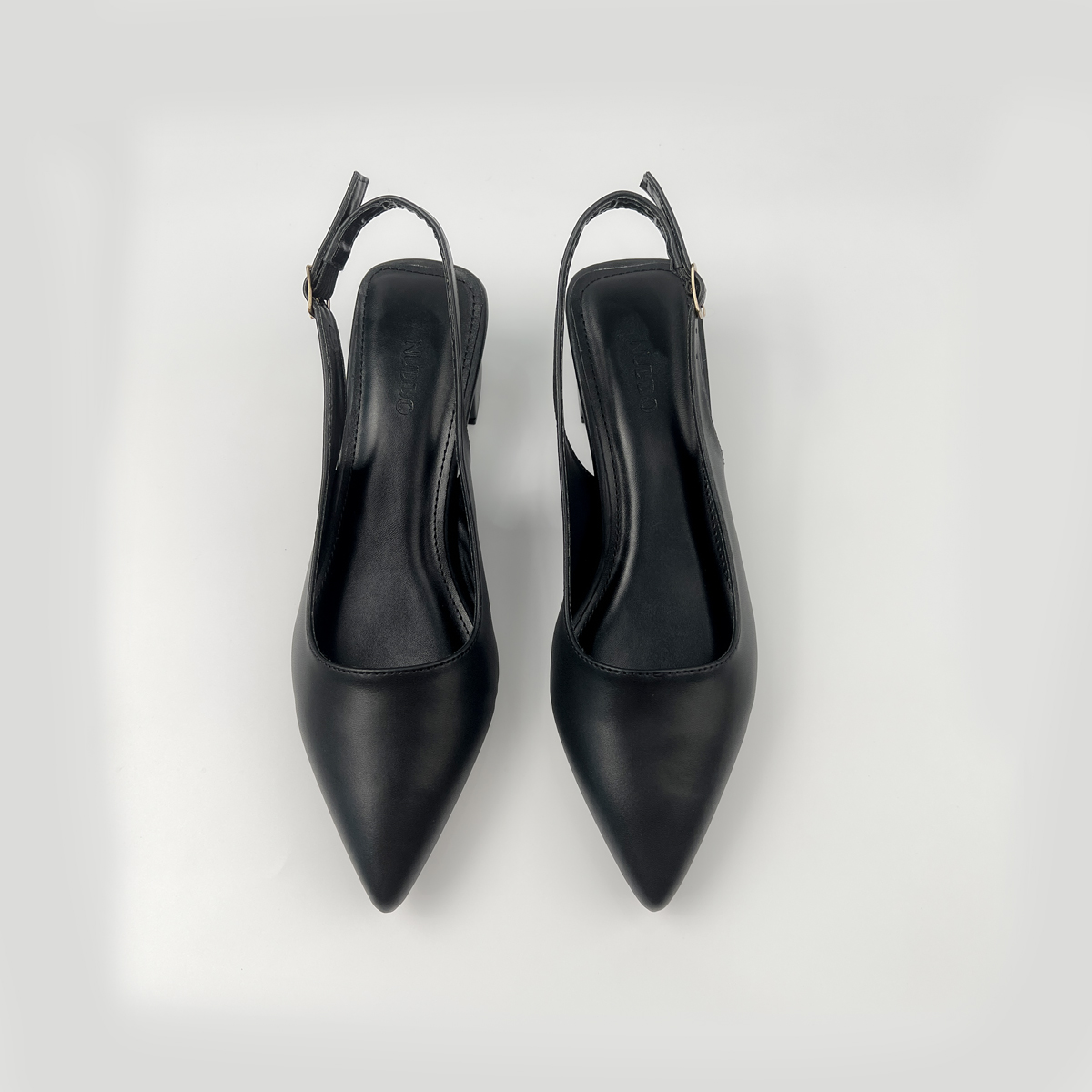 Mô tả Giày Cao Gót Nữ 3 Phân Mũi Nhọn Dáng Slingback, Guốc Nữ Đế Vuông Kín Mũi Sang Trọng NU223 - 4
