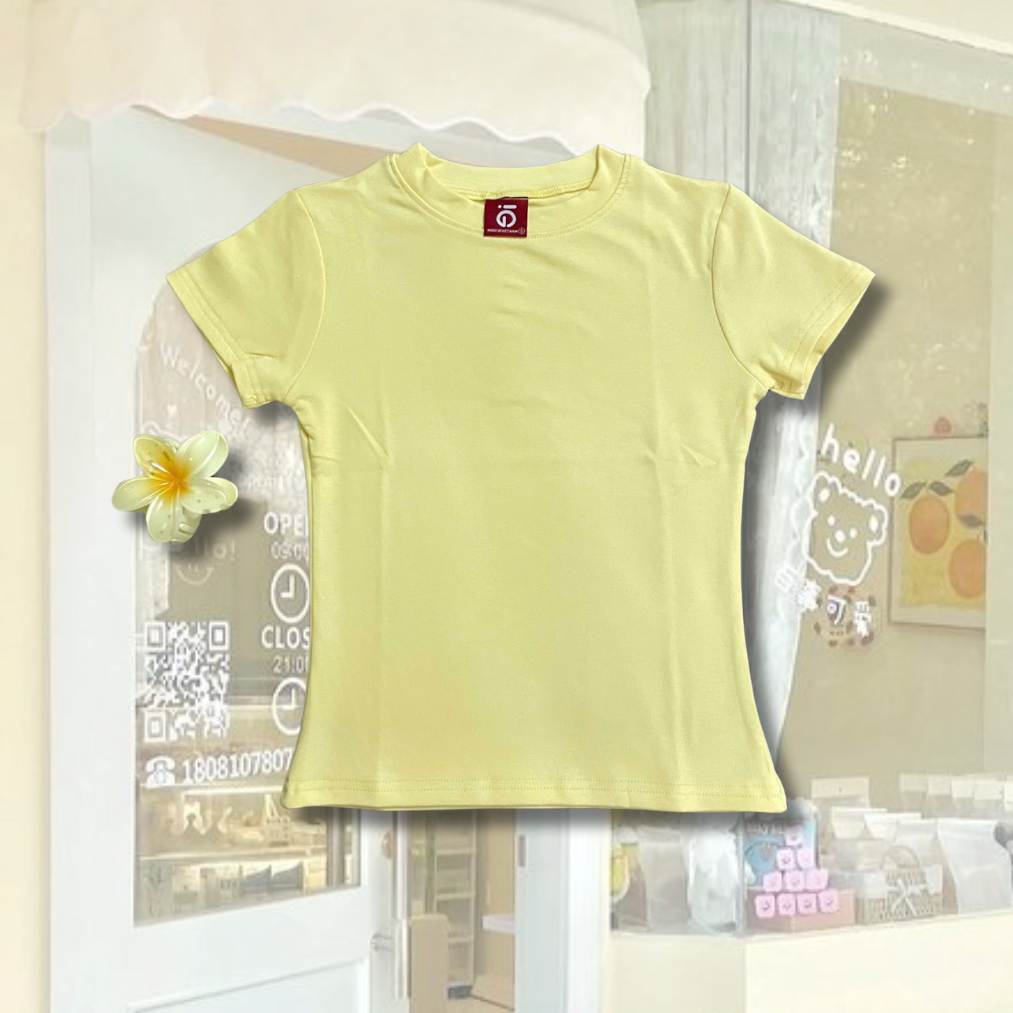 Mô tả Áo thun nữ trơn basic ôm body co giãn chất thun mịn TiQi Jeans nhiều màu A149 - 7