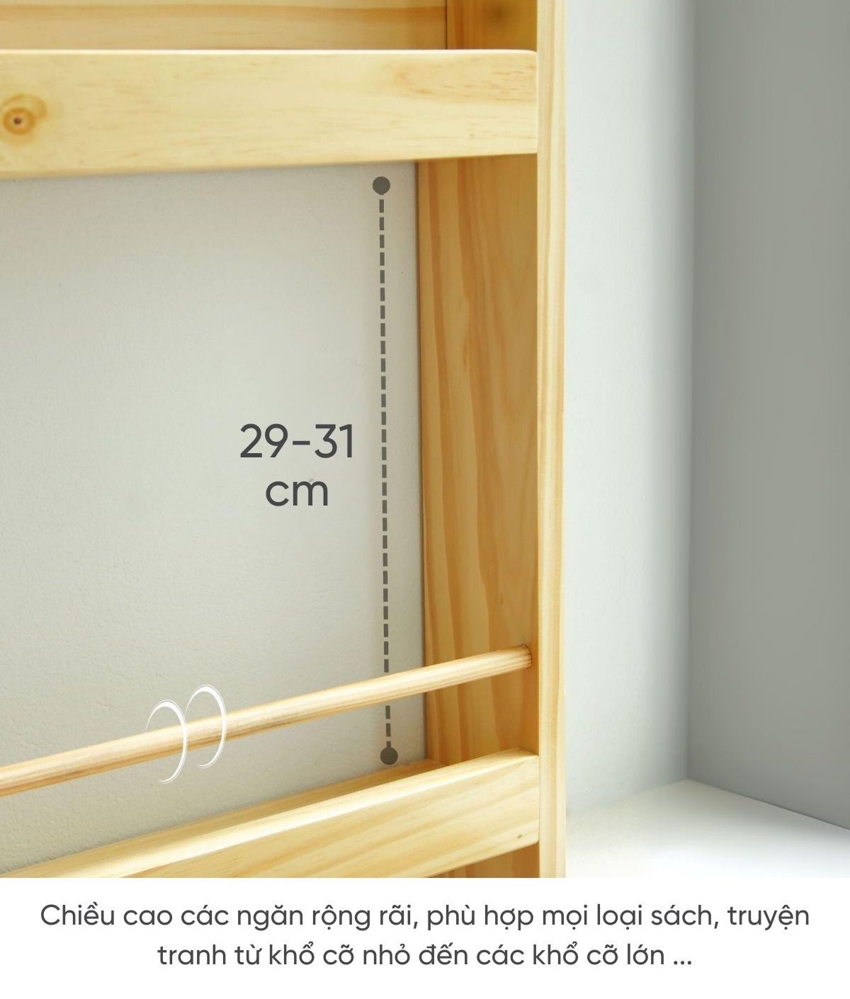 Kệ sách sau cửa FEGO - Lắp ráp đơn giản