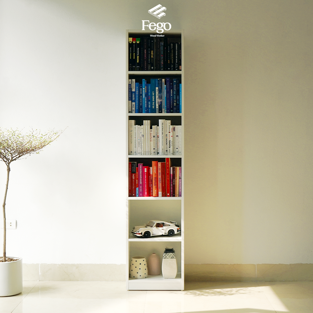 Mô tả Kệ sách 6 tầng màu trắng FEGO gỗ MDF chống ẩm phủ Melamine cao cấp - 3