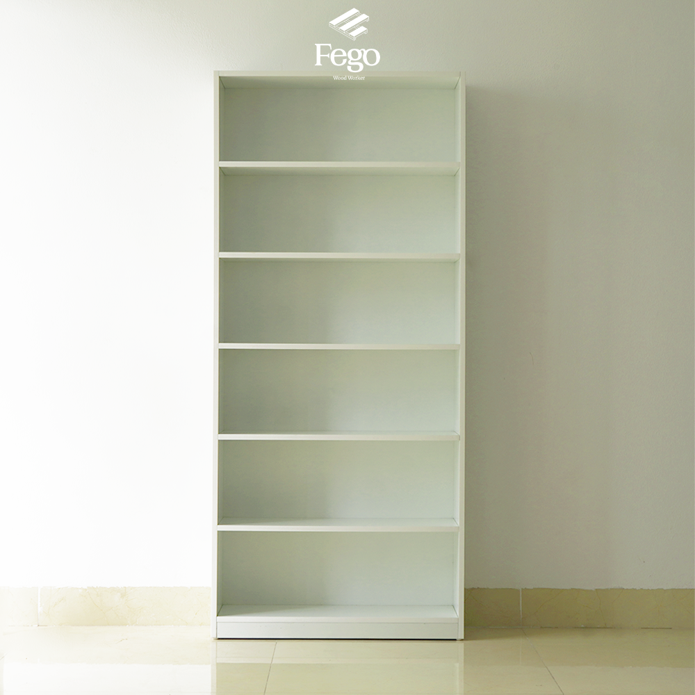 Mô tả Kệ sách 6 tầng màu trắng FEGO gỗ MDF chống ẩm phủ Melamine cao cấp - 6