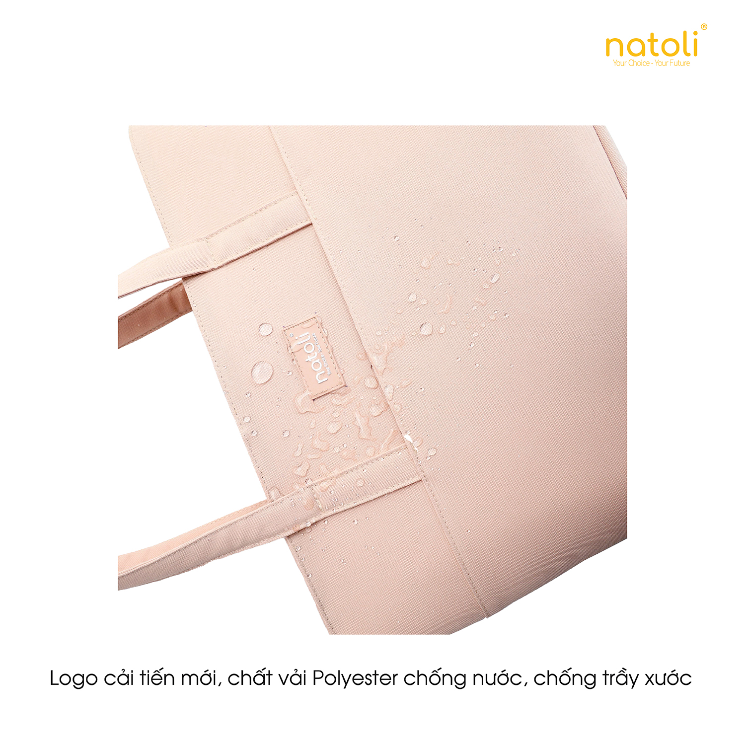 Mô tả Túi tote nữ thương hiệu NATOLI chất vải canvas nhiều ngăn chống nước tốt - BST Elegant Chicbag T4 - 5