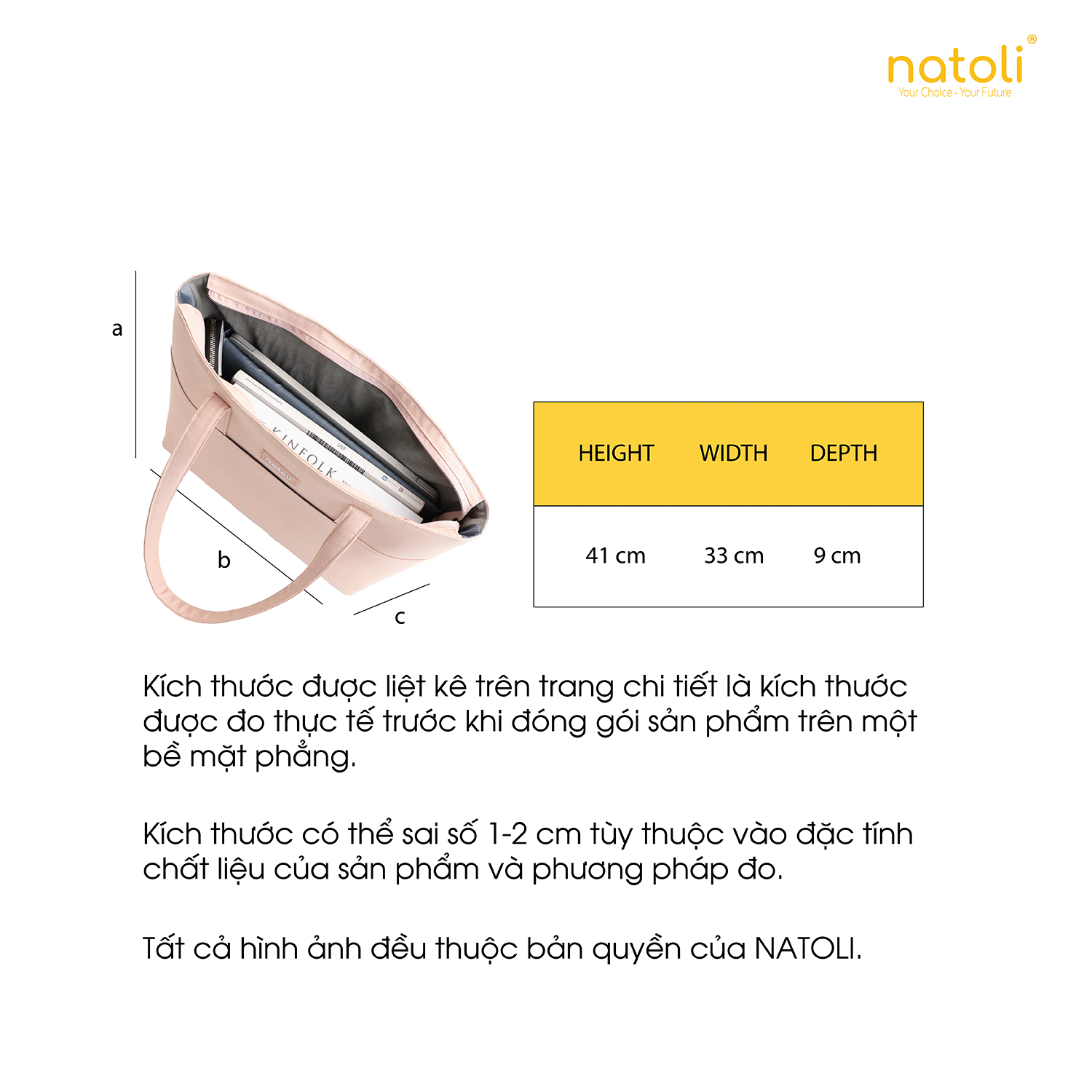 Dây đeo túi tote NATOLI chắc chắn