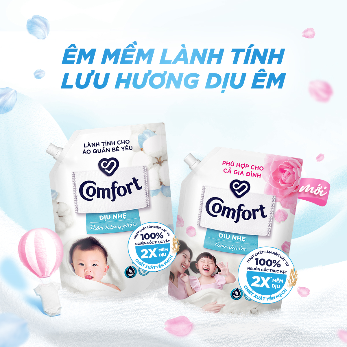 Mô tả Nước Xả Vải Comfort Dịu Nhẹ Túi 3,6L - 2