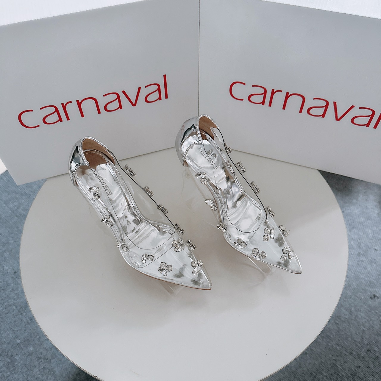 Mô tả Giày Cao Gót Nữ Mika Đính Đá Carnaval Gót Nhọn 9cm, Mũi Nhọn Siêu Sang Trọng - VS84 - 5
