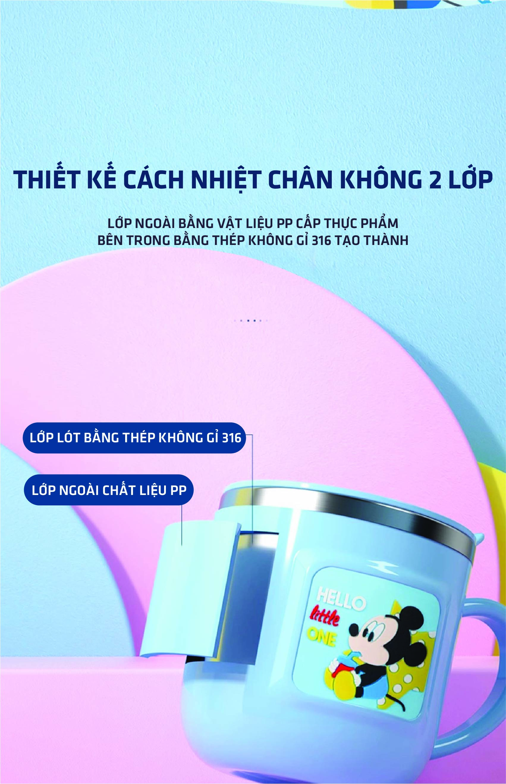 Mô tả Cốc uống nước cho bé 1989KIDS bằng thép không gỉ,cốc giữ nhiệt trẻ em có nắp đậy chống rơi,ly nước giữ nhiệt đáng yêu - 3