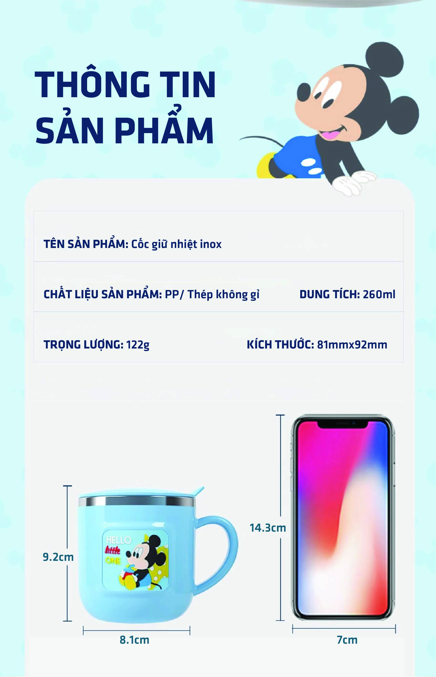 Mô tả Cốc uống nước cho bé 1989KIDS bằng thép không gỉ,cốc giữ nhiệt trẻ em có nắp đậy chống rơi,ly nước giữ nhiệt đáng yêu - 9