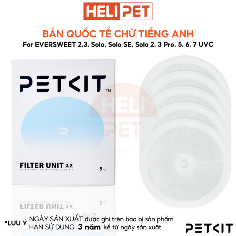 Mô tả Lõi Lọc Nước PETKIT Dùng Cho Eversweet Solo, Solo SE, 2, 3, 6,7 thế hệ 3.0 - HeLiPet - 1