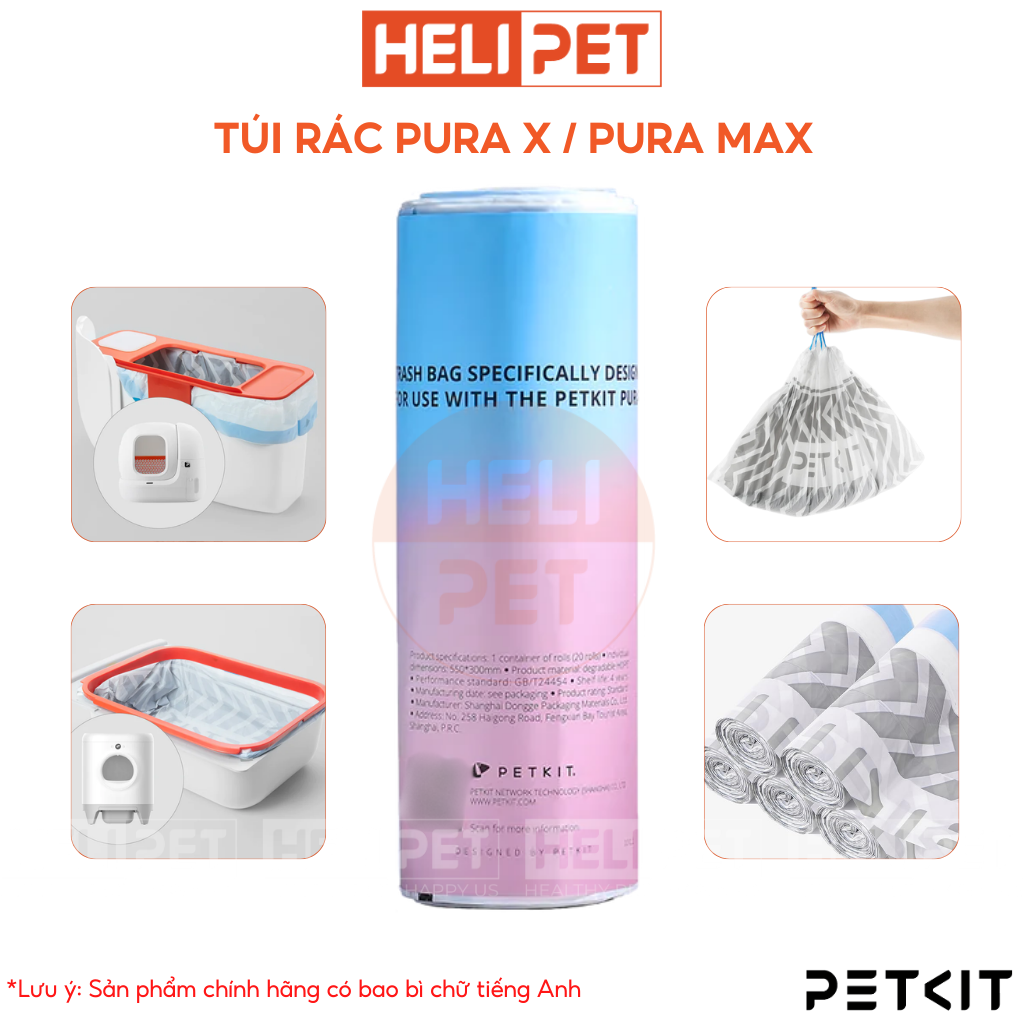 Mô tả Túi Đựng Rác PETKIT Dùng Cho Máy Vệ Sinh Tự Động Cho Mèo Pura X và Pura Max PETKIT - HeLiPet - 1