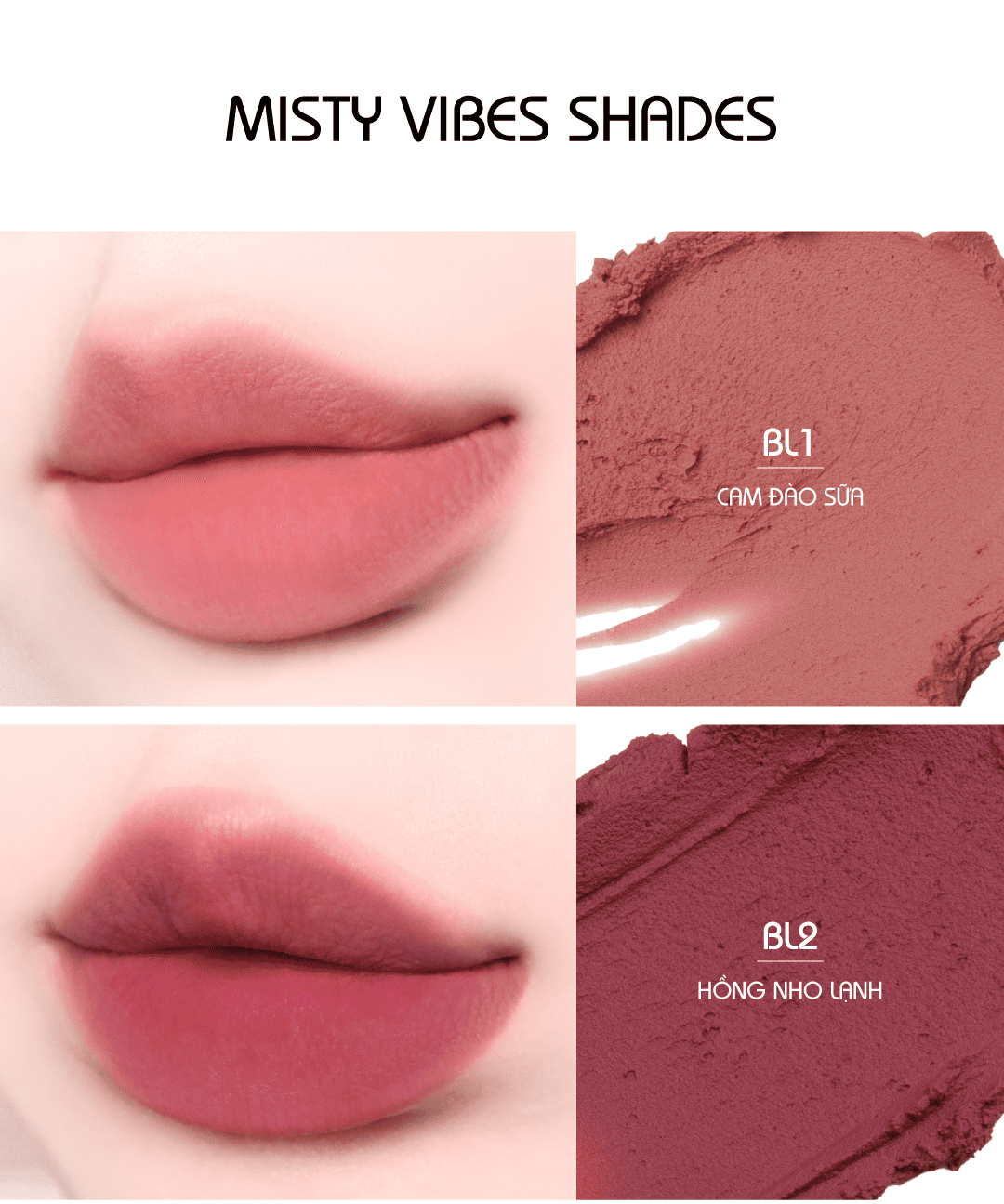 Mô tả Son Kem Bùn kiêm Má Hồng Kết Cấu Bơ Mịn Lì Dạng Hũ Merzy Blurry Lip & Cheek Mousse 6g - 2