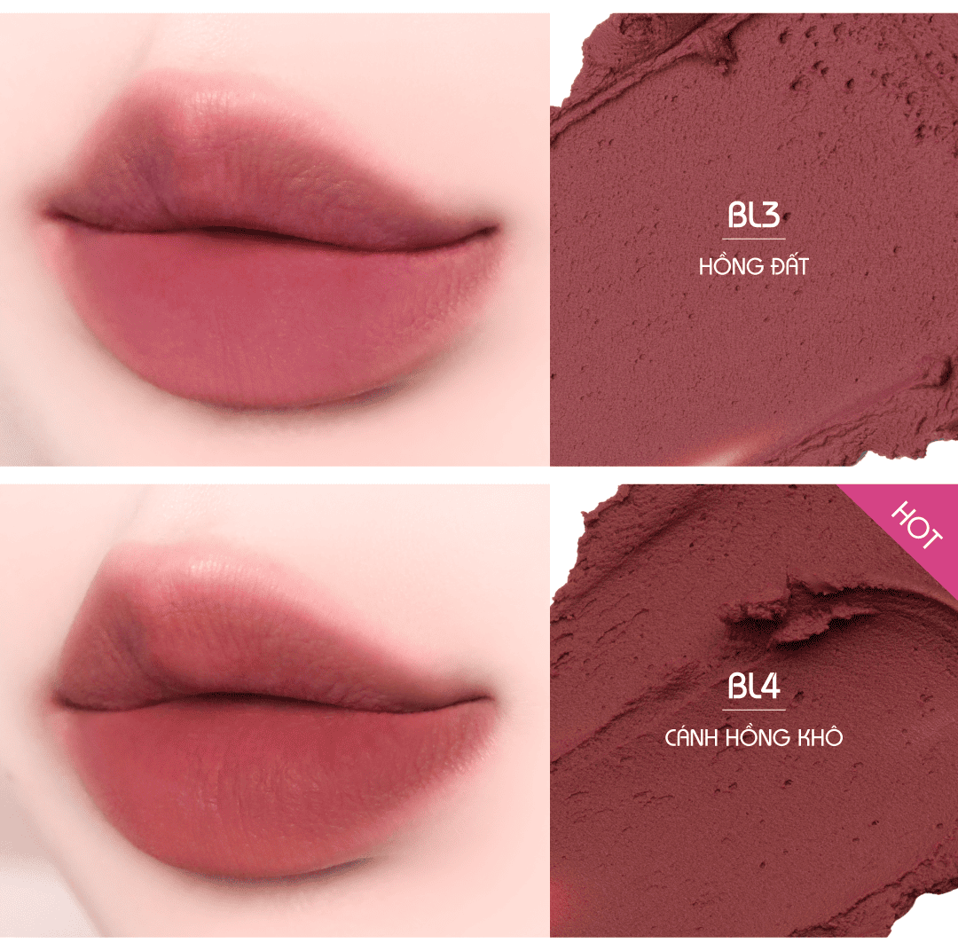Mô tả Son Kem Bùn kiêm Má Hồng Kết Cấu Bơ Mịn Lì Dạng Hũ Merzy Blurry Lip & Cheek Mousse 6g - 3