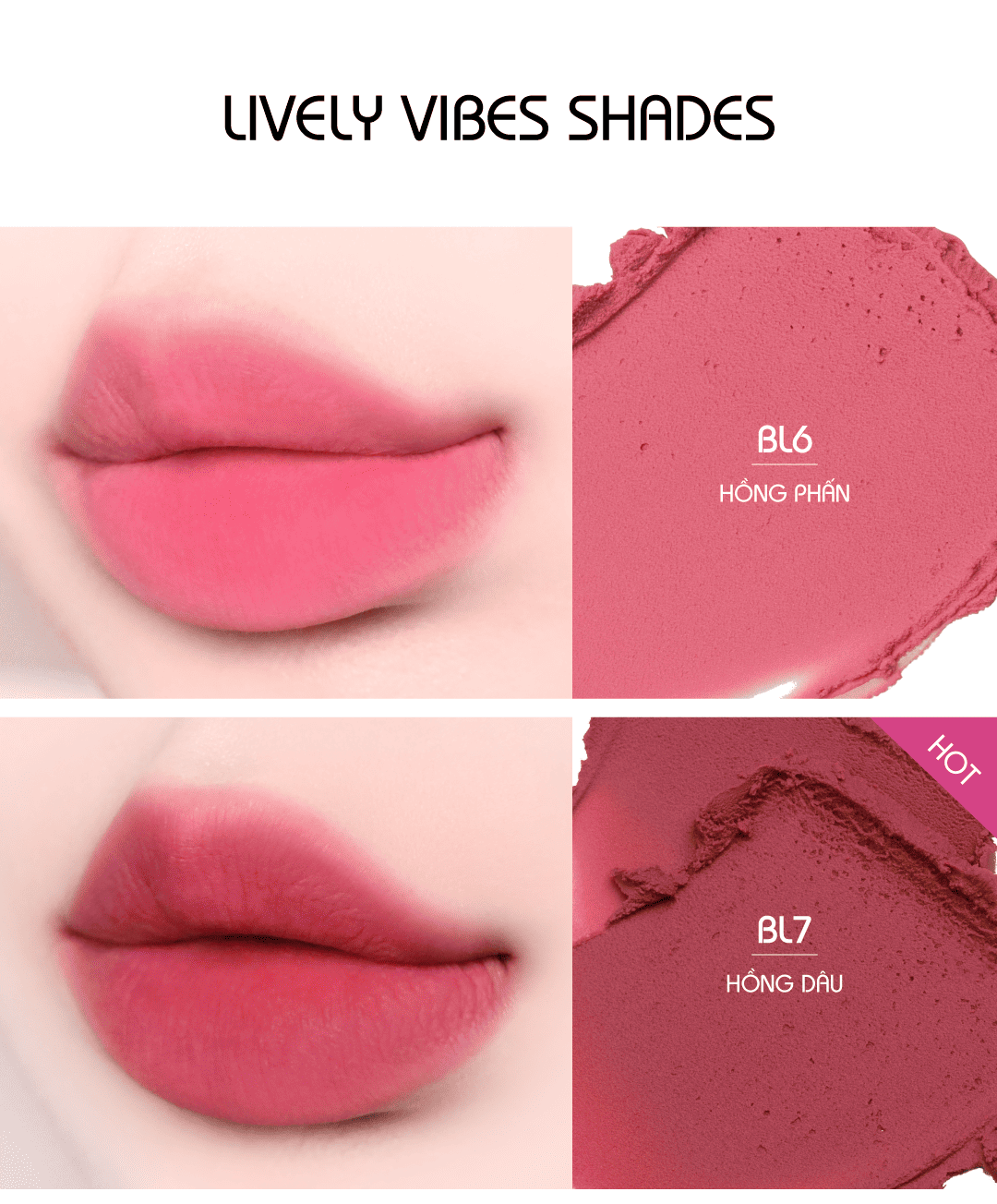 Mô tả Son Kem Bùn kiêm Má Hồng Kết Cấu Bơ Mịn Lì Dạng Hũ Merzy Blurry Lip & Cheek Mousse 6g - 5