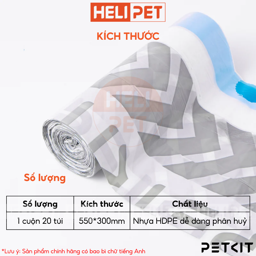 Mô tả Túi Đựng Rác PETKIT Dùng Cho Máy Vệ Sinh Tự Động Cho Mèo Pura X và Pura Max PETKIT - HeLiPet - 7