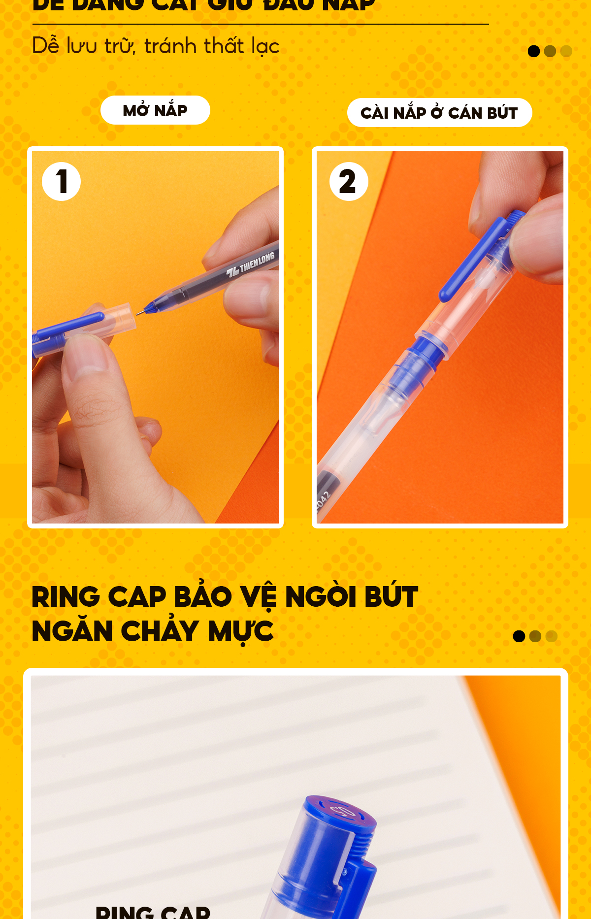 Mô tả Bút gel, bút bi nước Thiên Long Flexgel GEL-042 mực khô nhanh, nét viết êm, ngòi 0.5mm phù hợp cho học sinh, sinh viên - 6