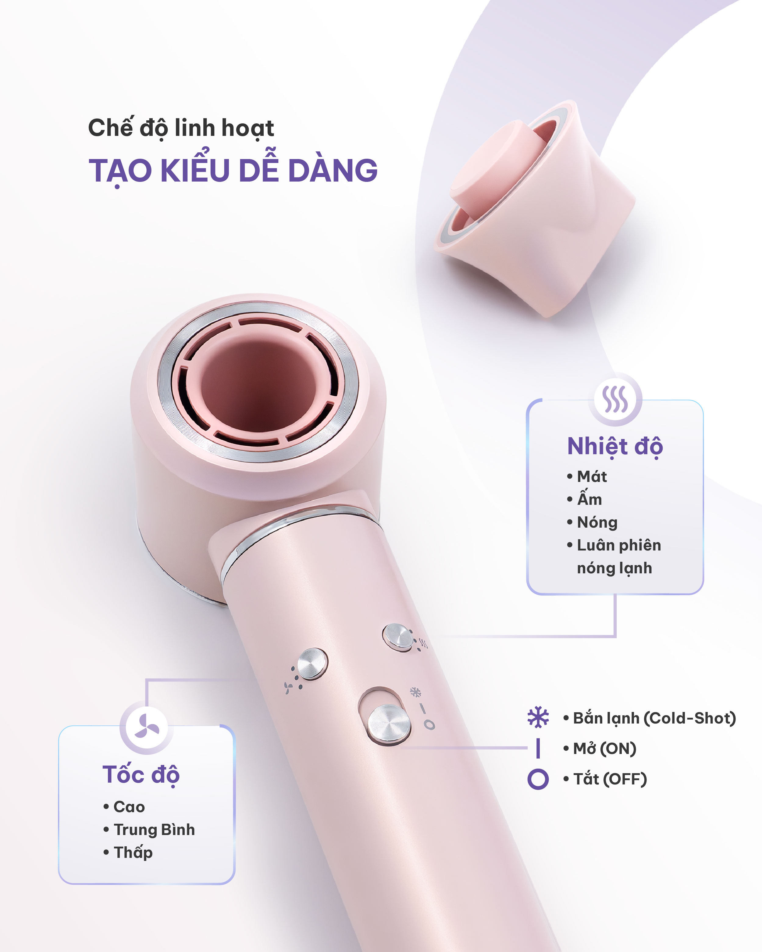 Mô tả Máy Sấy Tóc Tạo Kiểu Masuto AirStyler 5in1 Phồng Và Mượt Tóc Công Nghệ Ion Âm Giảm Hư Tổn - 5