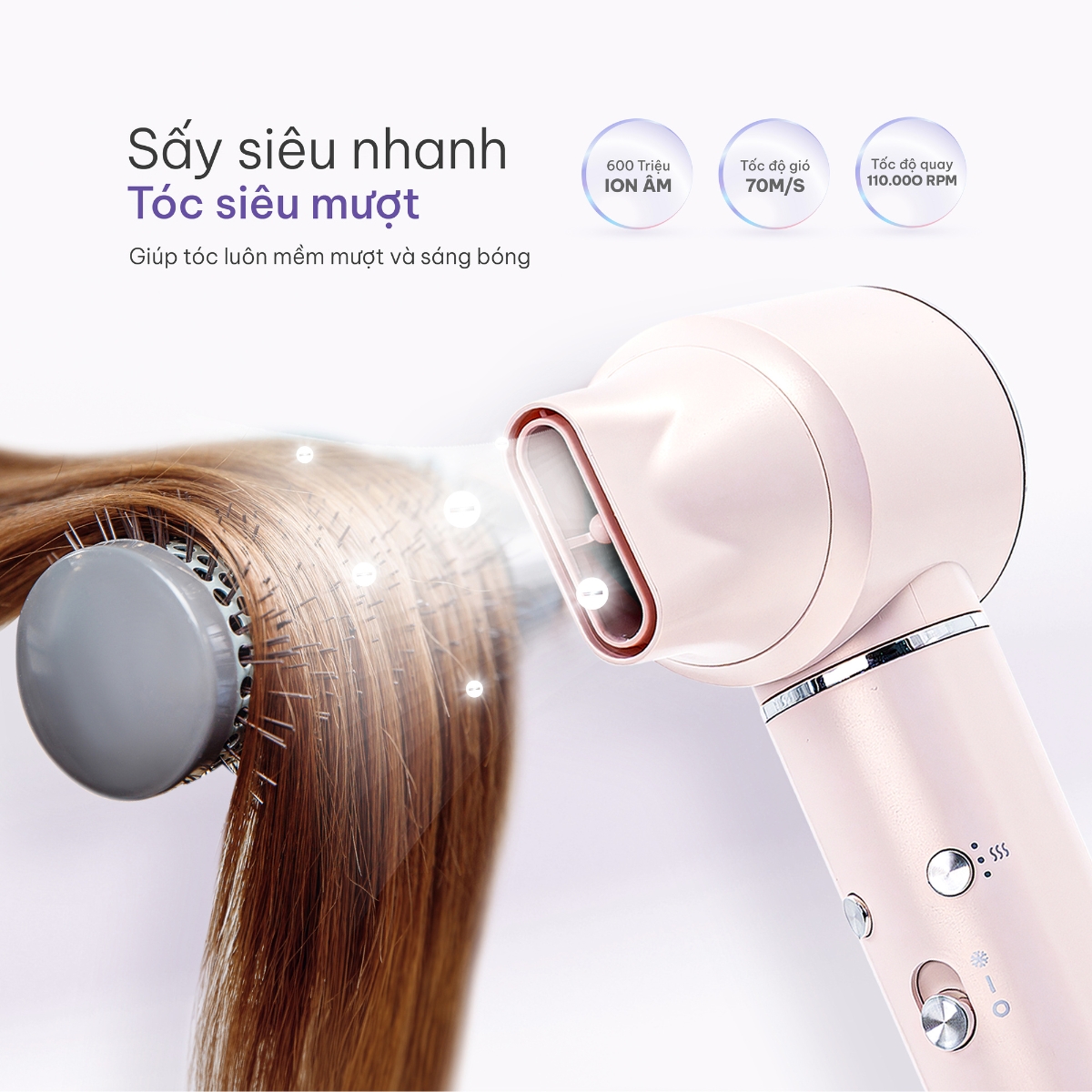 Mô tả Máy Sấy Tóc Tạo Kiểu Masuto AirStyler 5in1 Phồng Và Mượt Tóc Công Nghệ Ion Âm Giảm Hư Tổn - 7