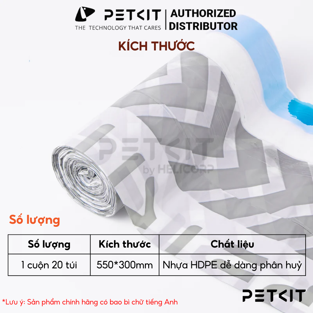 Mô tả Túi Đựng Rác Petkit Dùng Cho Máy Vệ Sinh Tự Động Cho Mèo Pura X và Pura Max - 4