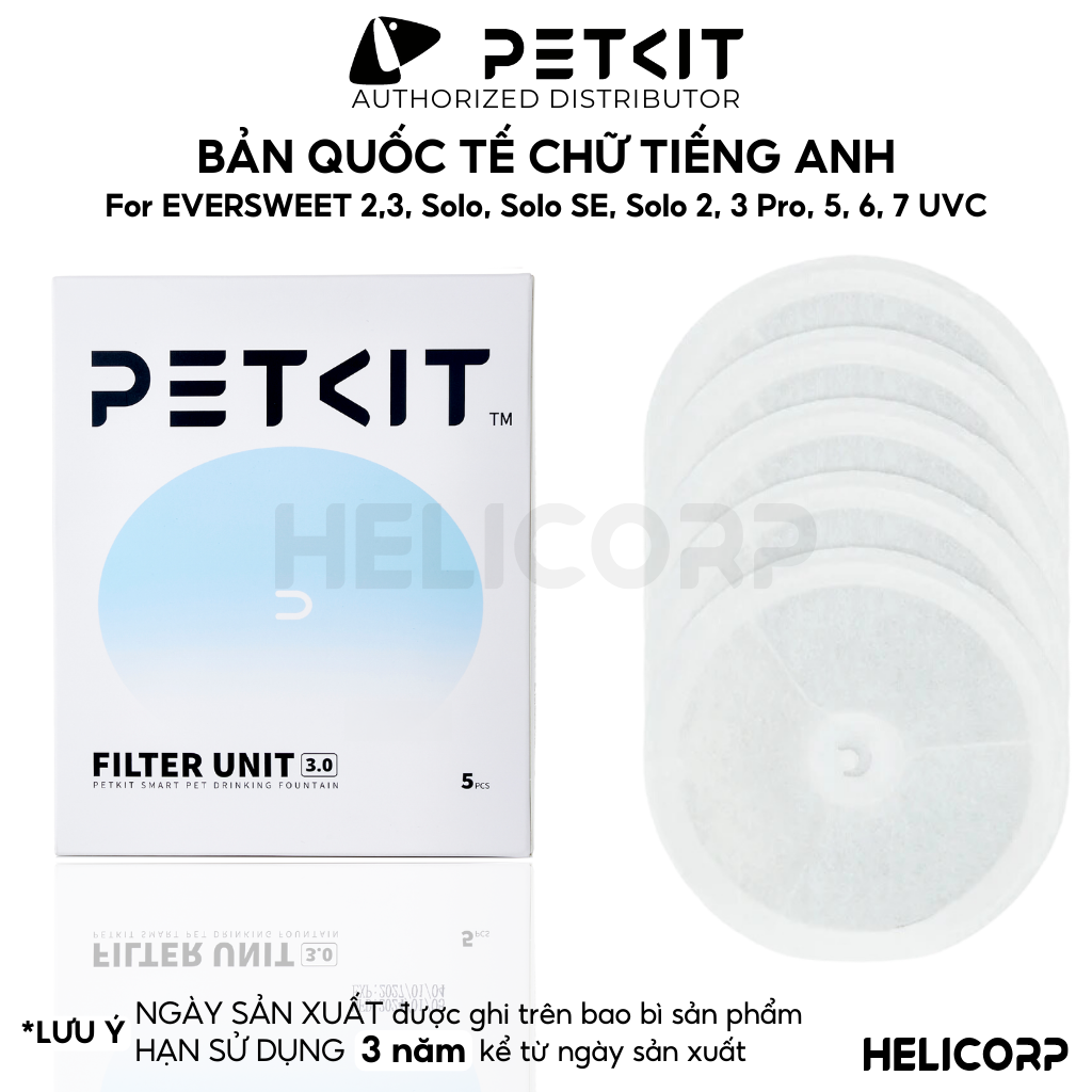 Mô tả Miếng Lọc Nước, Tấm Lõi Lọc Nước Cho Máy Petkit Phiên Bản Mới 3.0 Tăng 150% Hiệu Quả Lọc - HeLiCorp - 1