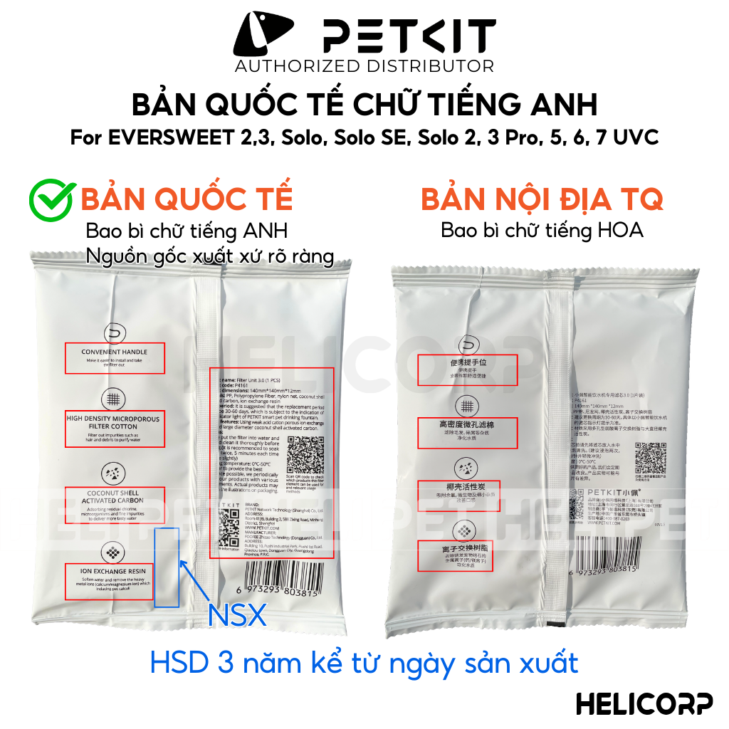 Mô tả Miếng Lọc Nước, Tấm Lõi Lọc Nước Cho Máy Petkit Phiên Bản Mới 3.0 Tăng 150% Hiệu Quả Lọc - HeLiCorp - 4