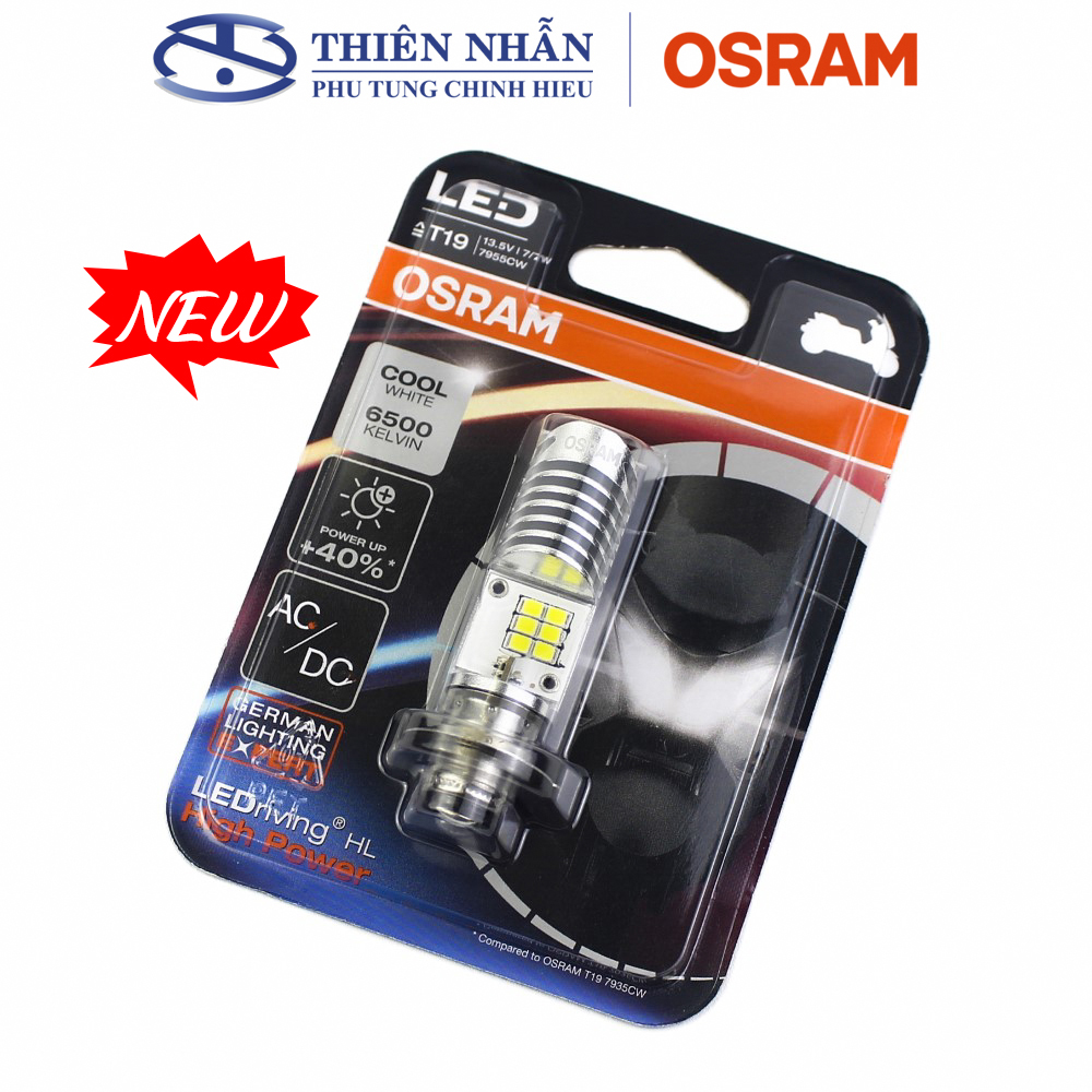 Mô tả Bóng đèn LED OSRAM T19 High Power Dream, Wave alpha đời đầu, Wave 125i, WaveZX, AirBlade 110 Thái tăng sáng trắng 7955CW - 1