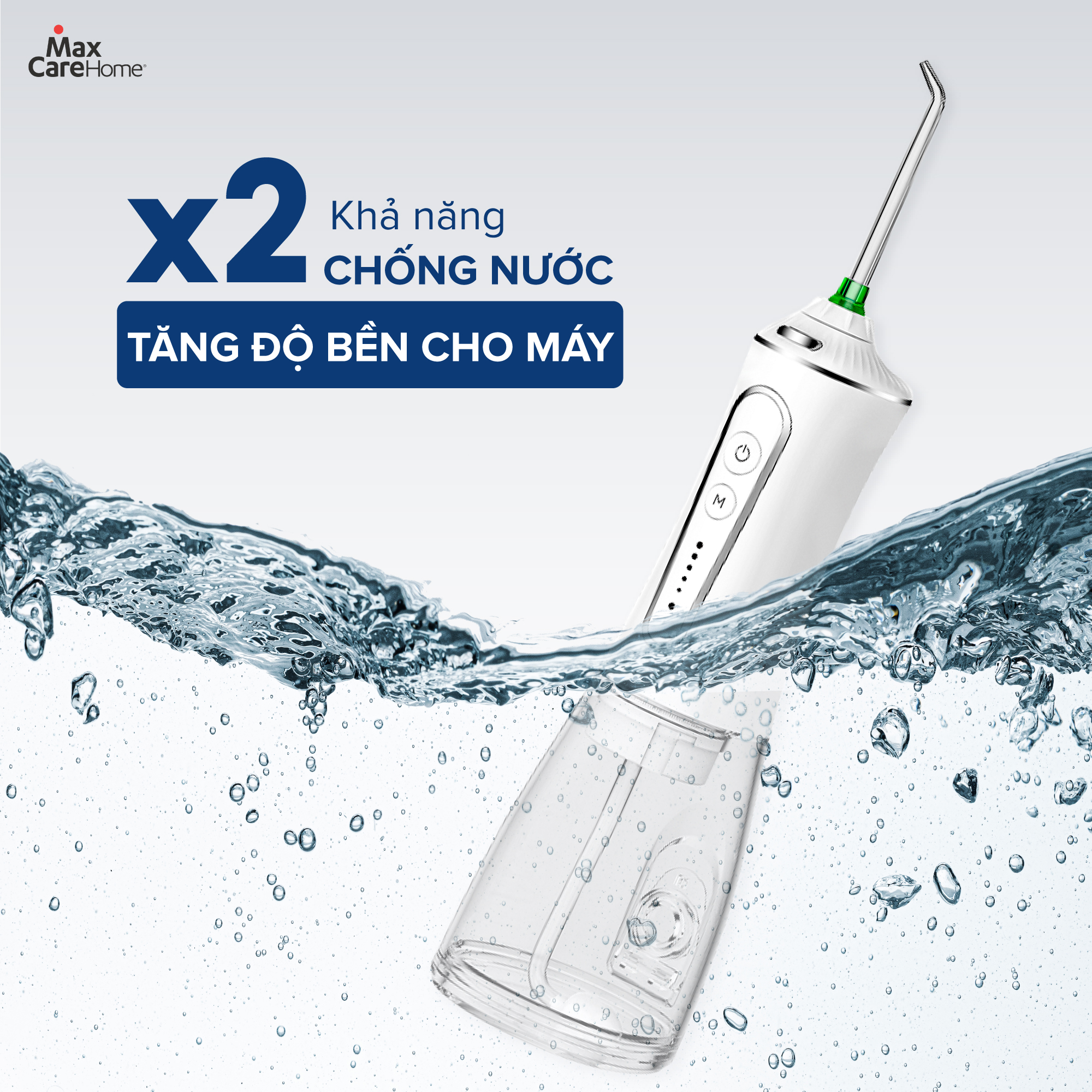 Mô tả Máy tăm nước cầm tay H2ofloss HF-P11 300ml mẫu CAO CẤP, nâng cấp chống nước X2 toàn diện,Pin 30 ngày - 2