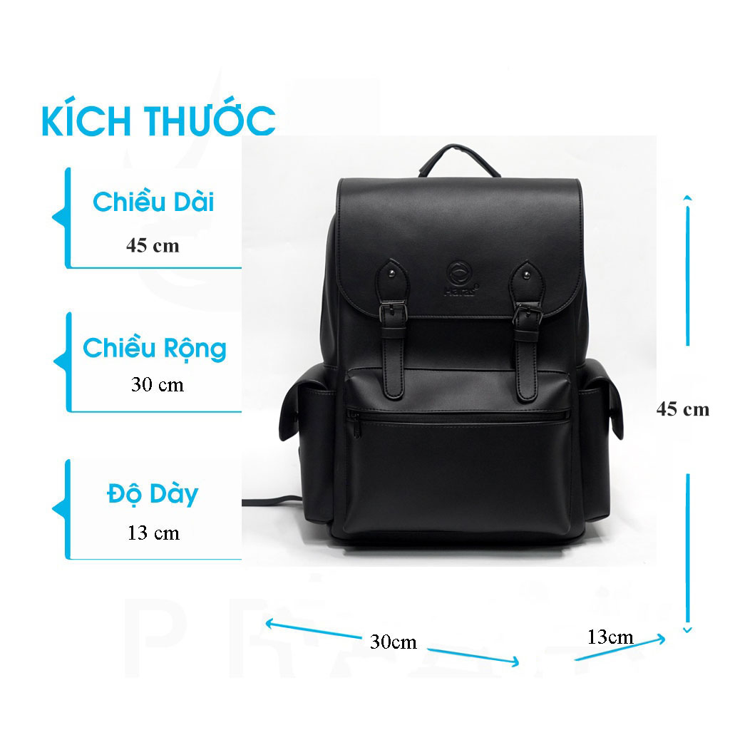 Mô tả Balo Da PU Cao Cấp Nam Nữ Thời Trang Chống Thấm Nước HARAS HR353 - 1