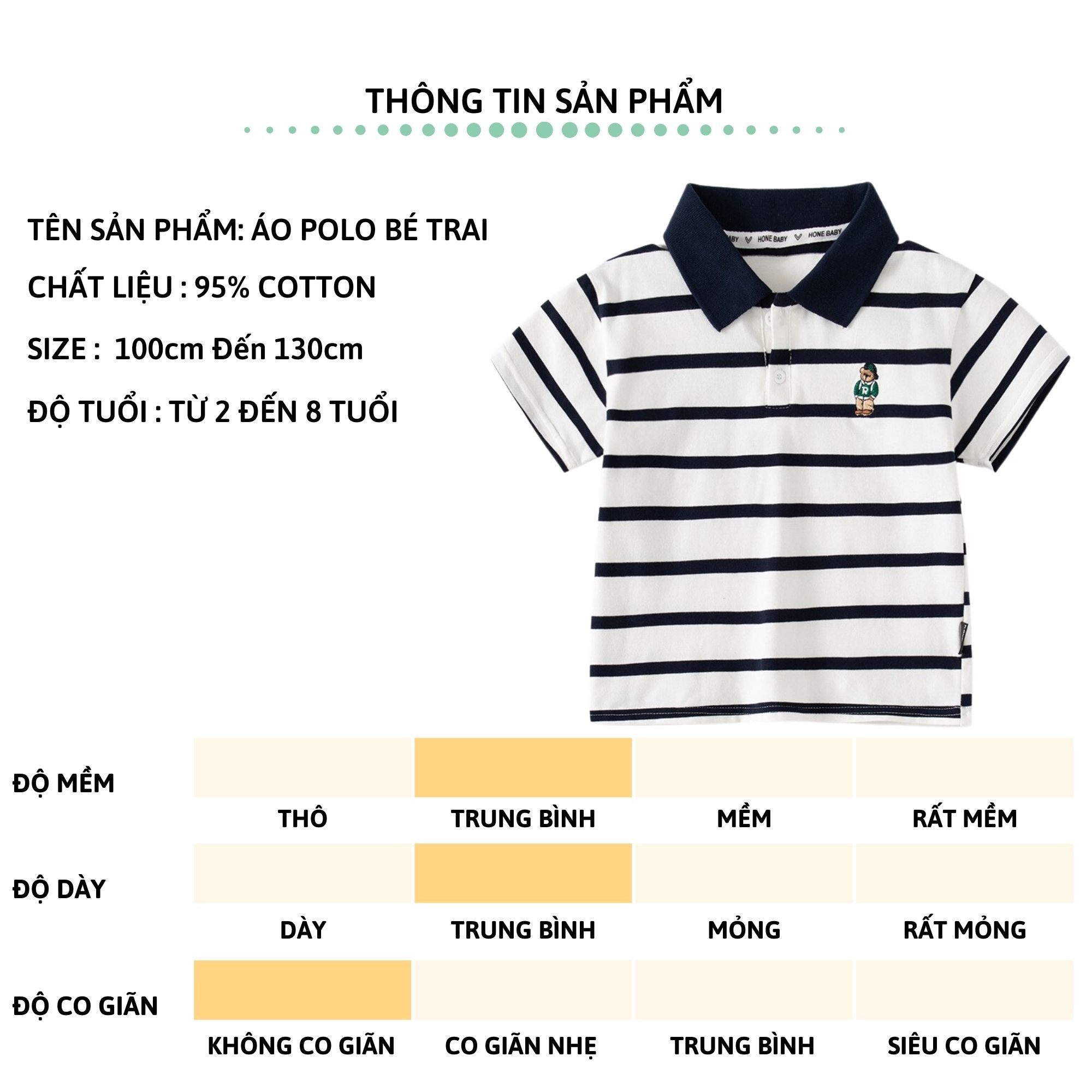 Áo Polo bé trai 27Kids KACADY BSPO4