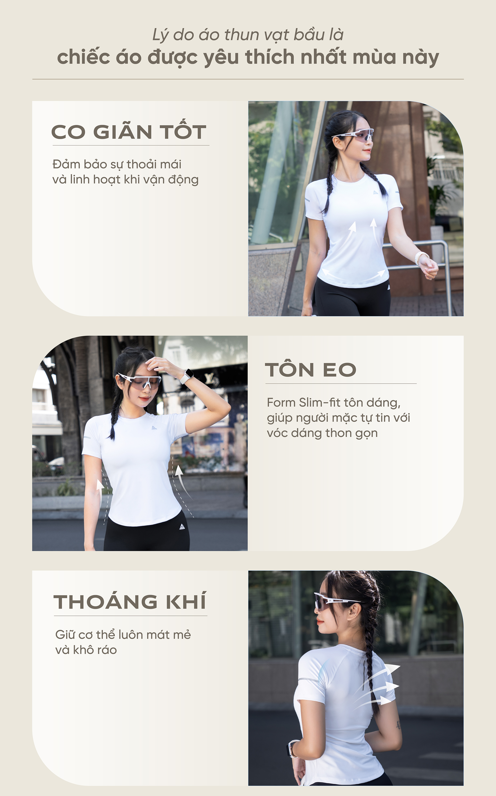 Mô tả Áo thun thể thao nữ tập gym yoga Fitme vạt bầu thoáng khí thấm hút mồ hôi AVBNU - 3