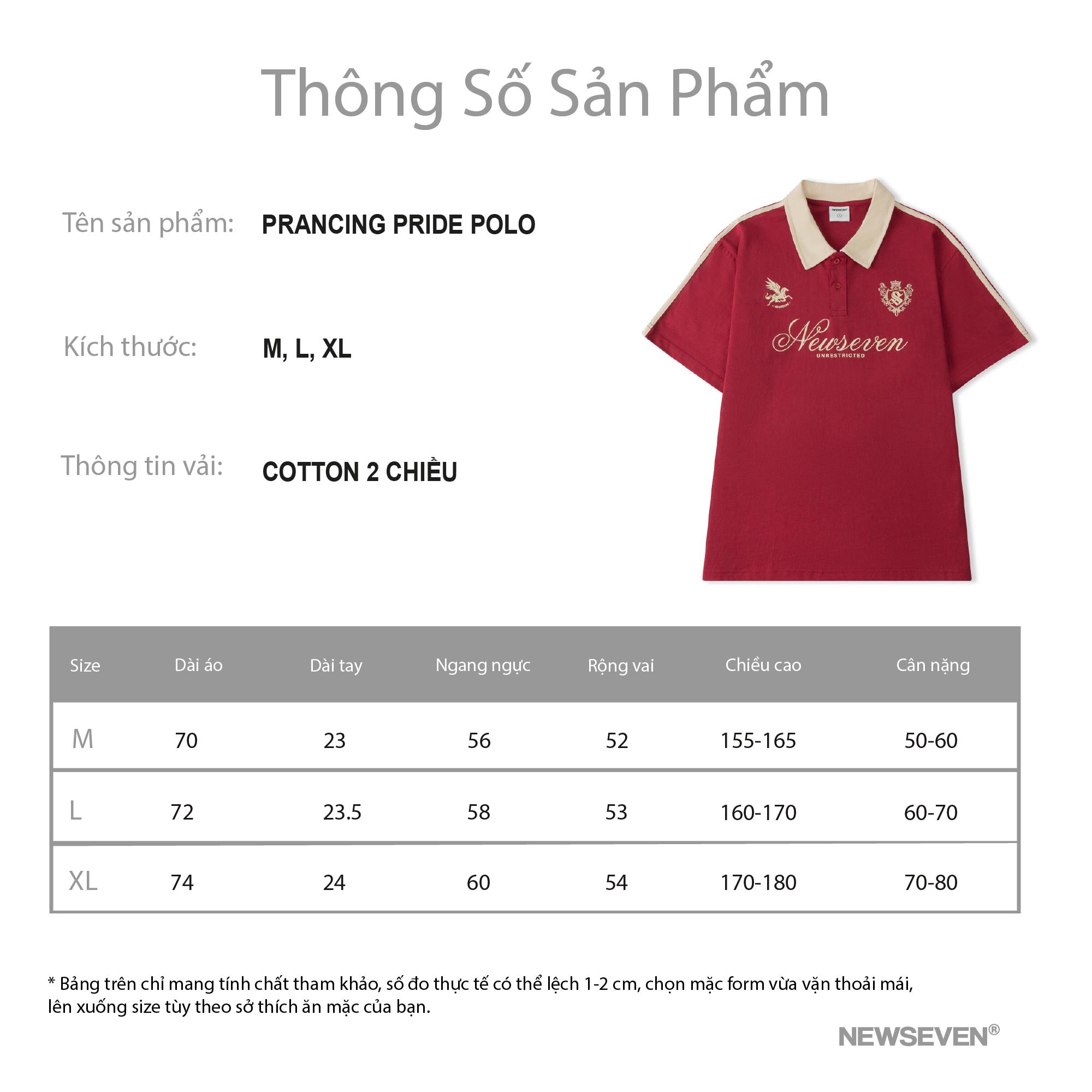 Mô tả Áo Polo Newseven Cộc Tay Kẻ Sọc Prancing Pride Polo PL.370 - 1