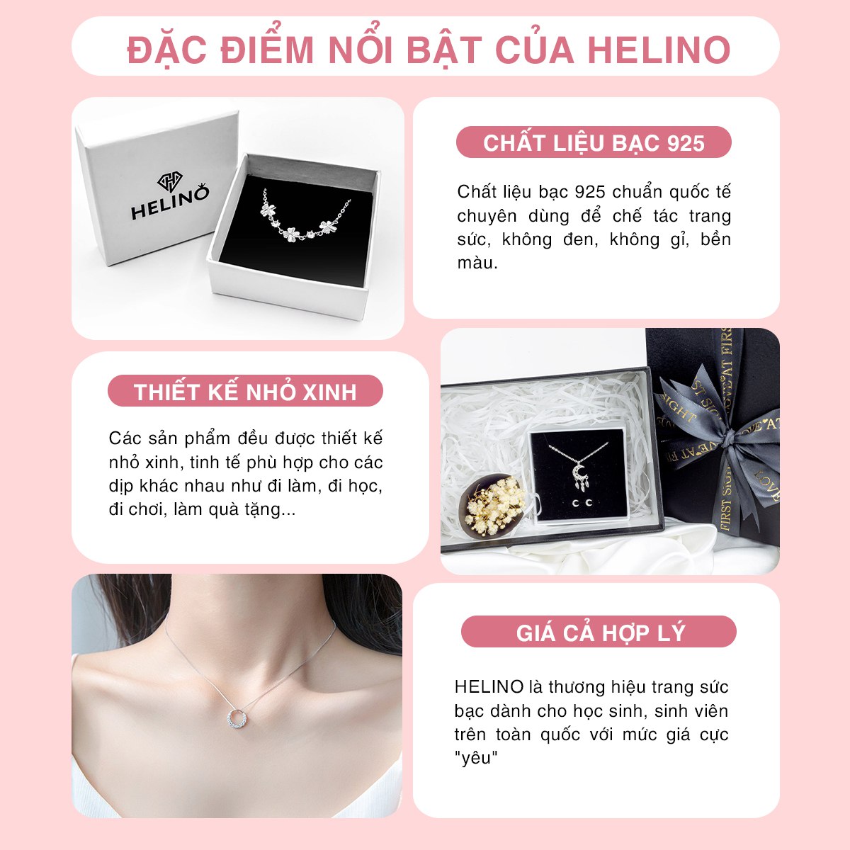 Mô tả Hộp quà Trái tim kèm hoa + Dây Chuyền/Lắc Tay (CHAT chọn mẫu) - Quà tặng bạn gái, người thân 20/10, 8/3 - 1