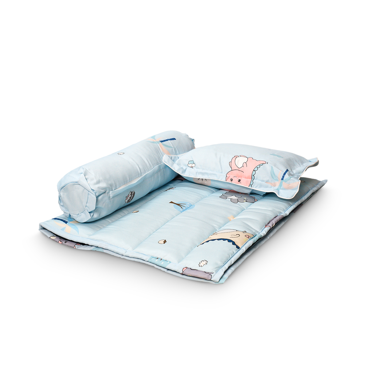 Mô tả Bộ Nệm Mẫu Giáo Aroma Cho Trẻ Em, Vải Tencel Mát Không Hầm Bí Lưng, SET 5 MÓN - 1