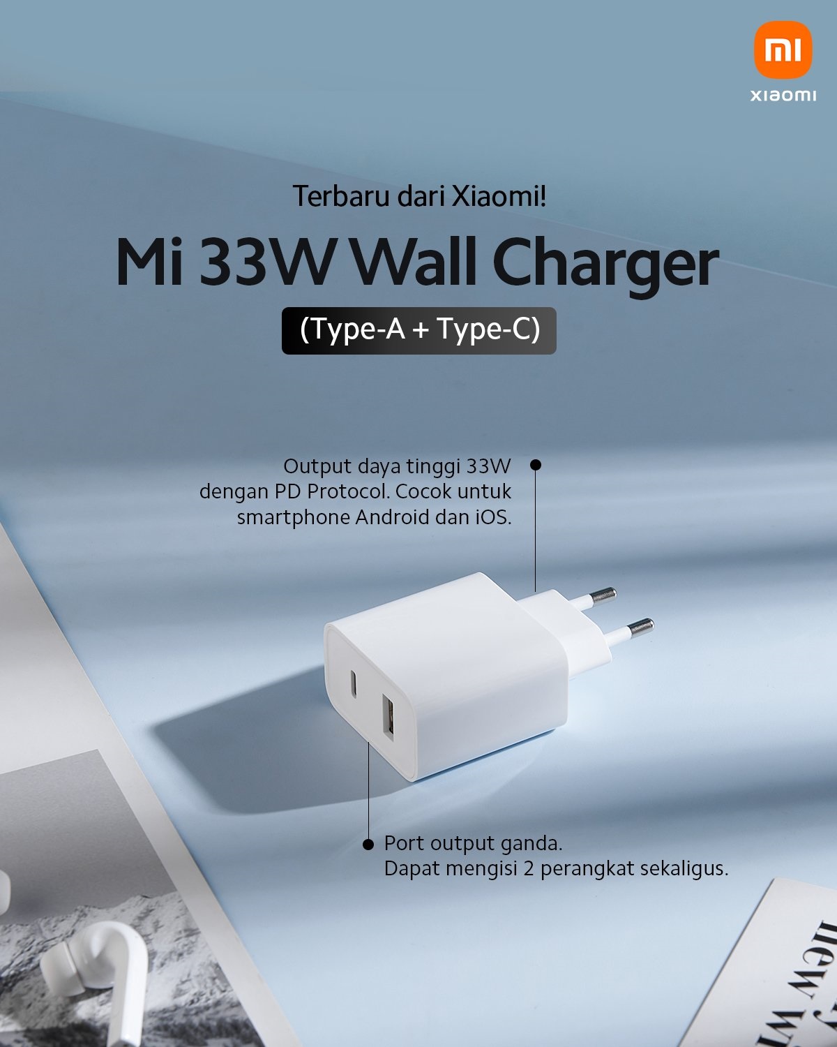 Cốc sạc nhanh Xiaomi 33W ( USB và Type-C ) EU Wall Charger BHR4996GL ...