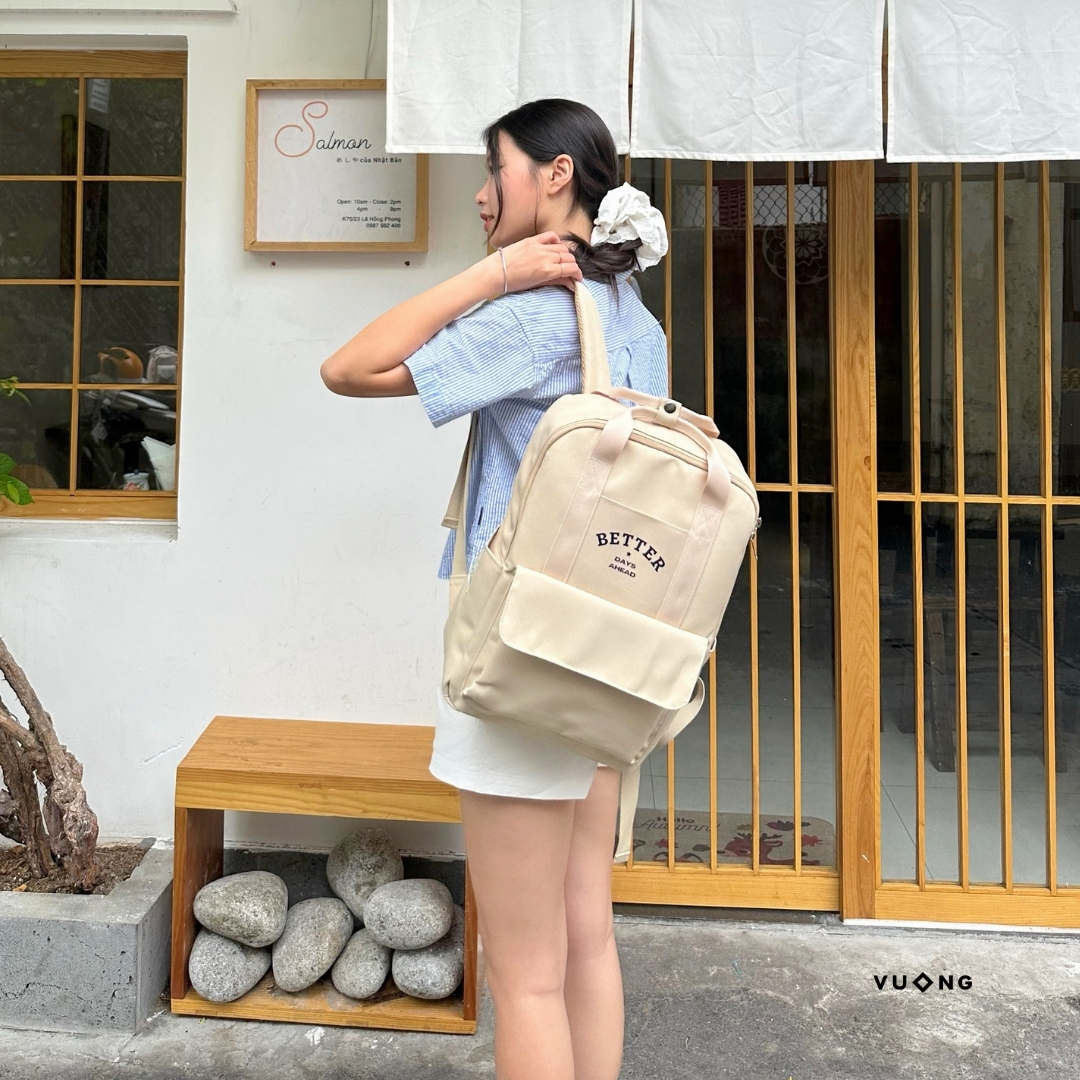 Mô tả Balo Vuông Shop®️ Rider vải chống thấm laptop 15 inch A4 đi học đi du lịch - 2