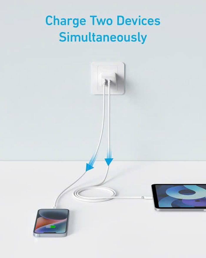 Mô tả Củ sạc nhanh Anker PD công suất 20W 2 cổng 1 USB-A & 1USB-C - A2348 - 2