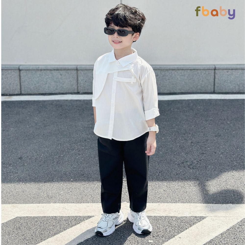 Mô tả Set Áo Sơ Mi Và Quần Kaki Bé Trai Hàng Thiết Kế Chất Liệu Thô Hàn Cao Cấp Thấm Hút Mồ Hôi - 2