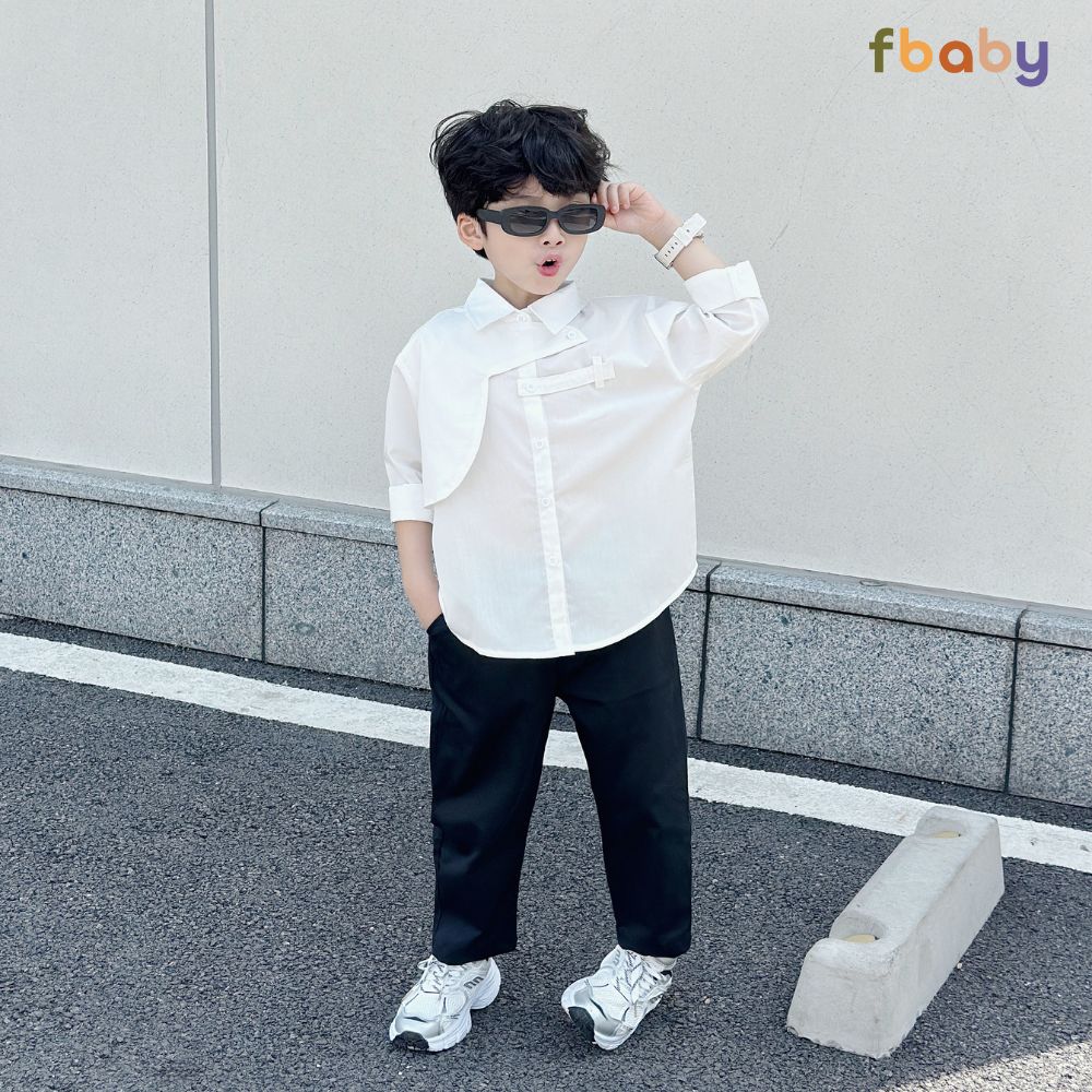 Mô tả Set Áo Sơ Mi Và Quần Kaki Bé Trai Hàng Thiết Kế Chất Liệu Thô Hàn Cao Cấp Thấm Hút Mồ Hôi - 5