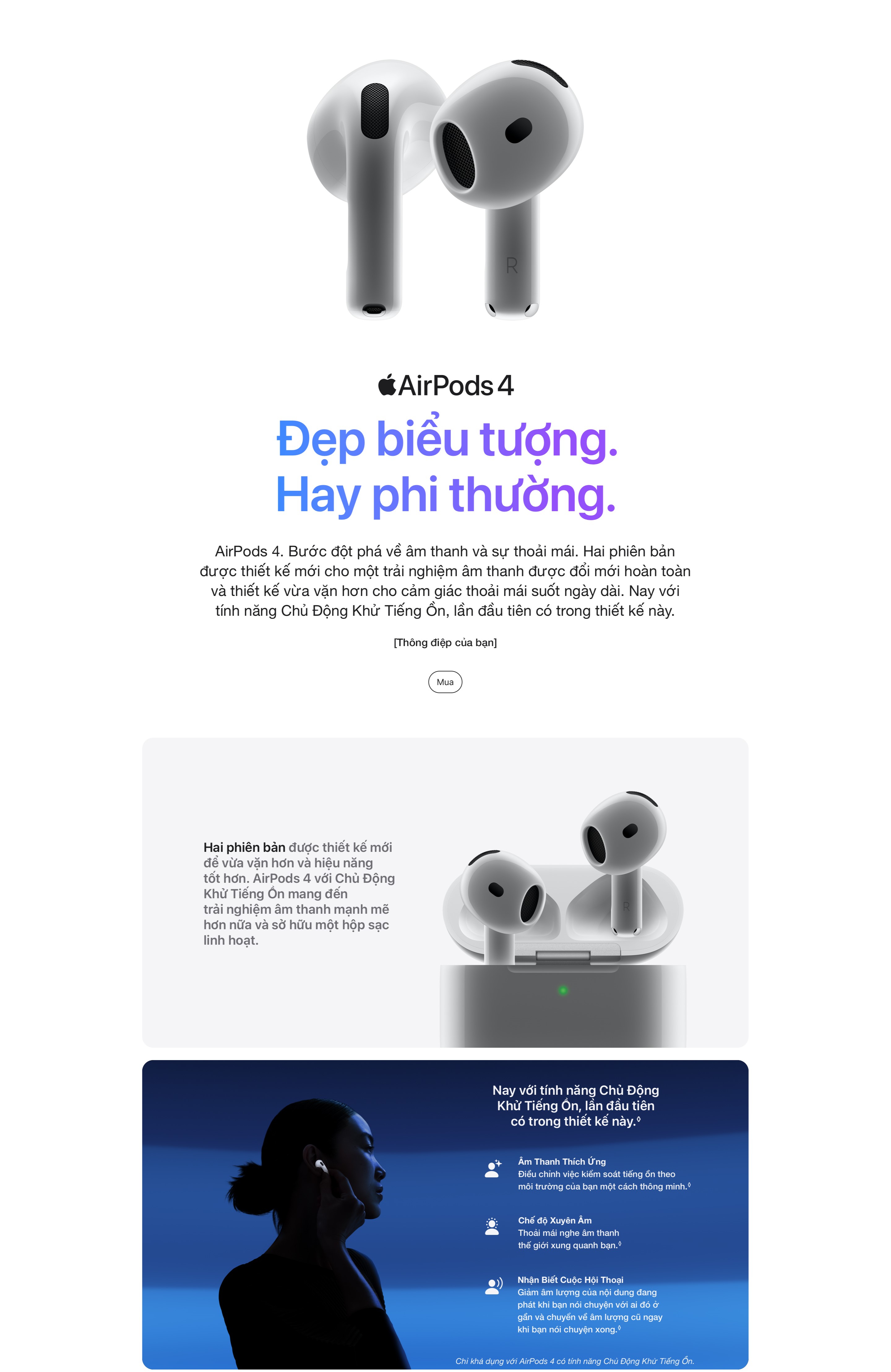 Mô tả Tai nghe Apple AirPods 4 - 1