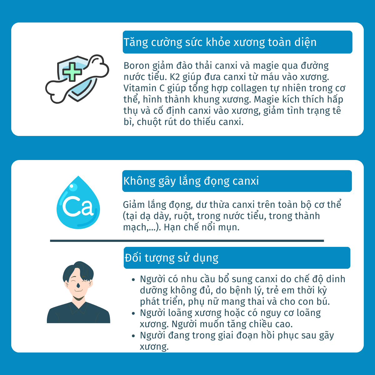 Mô tả Viên uống bổ sung canxi hữu cơ, chiết xuất tảo biển Algae-Based Calcium Bone Formula - 3