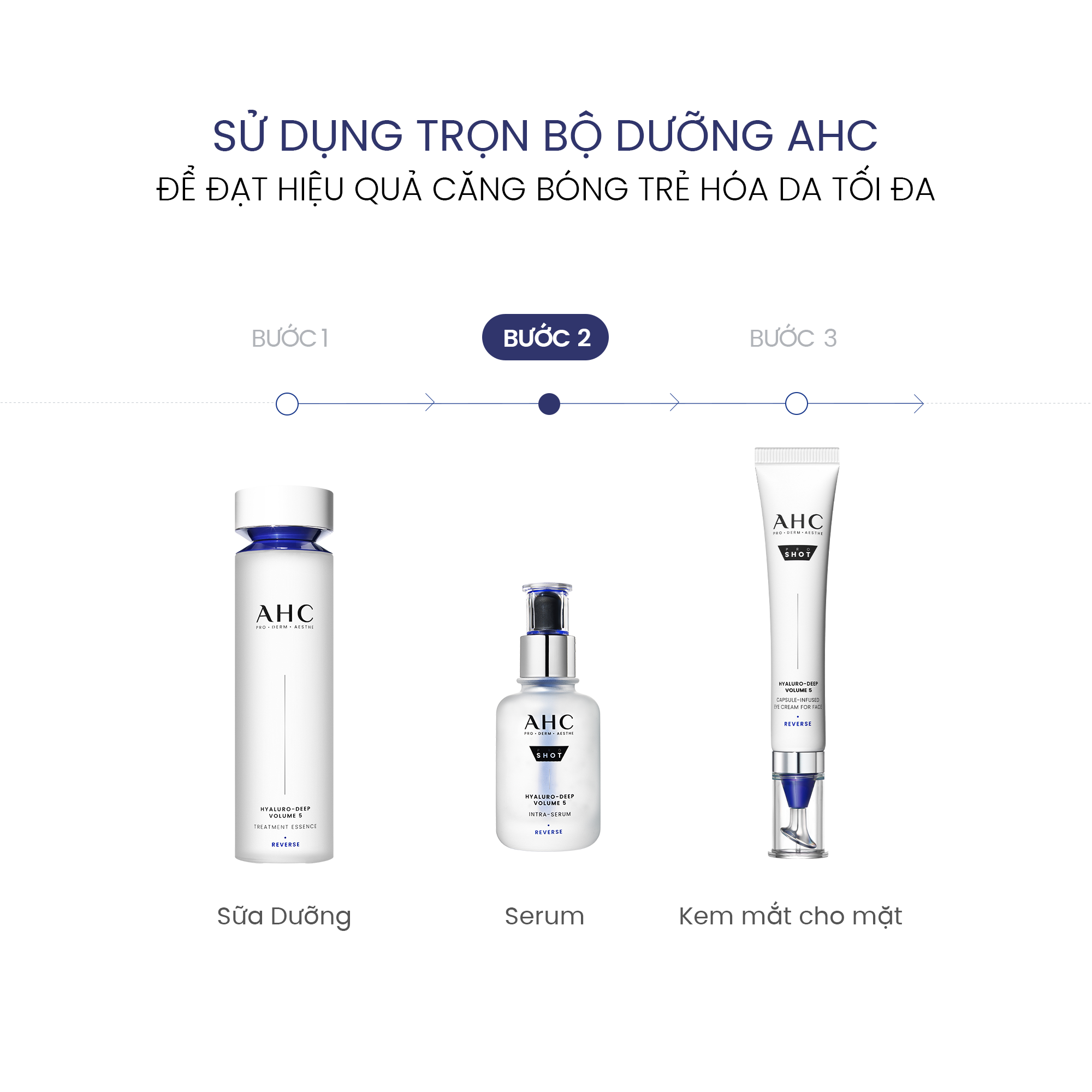 Tinh chất Serum AHC PROSHOT HYALURO-DEEP VOLUME 5 - Căng bóng
